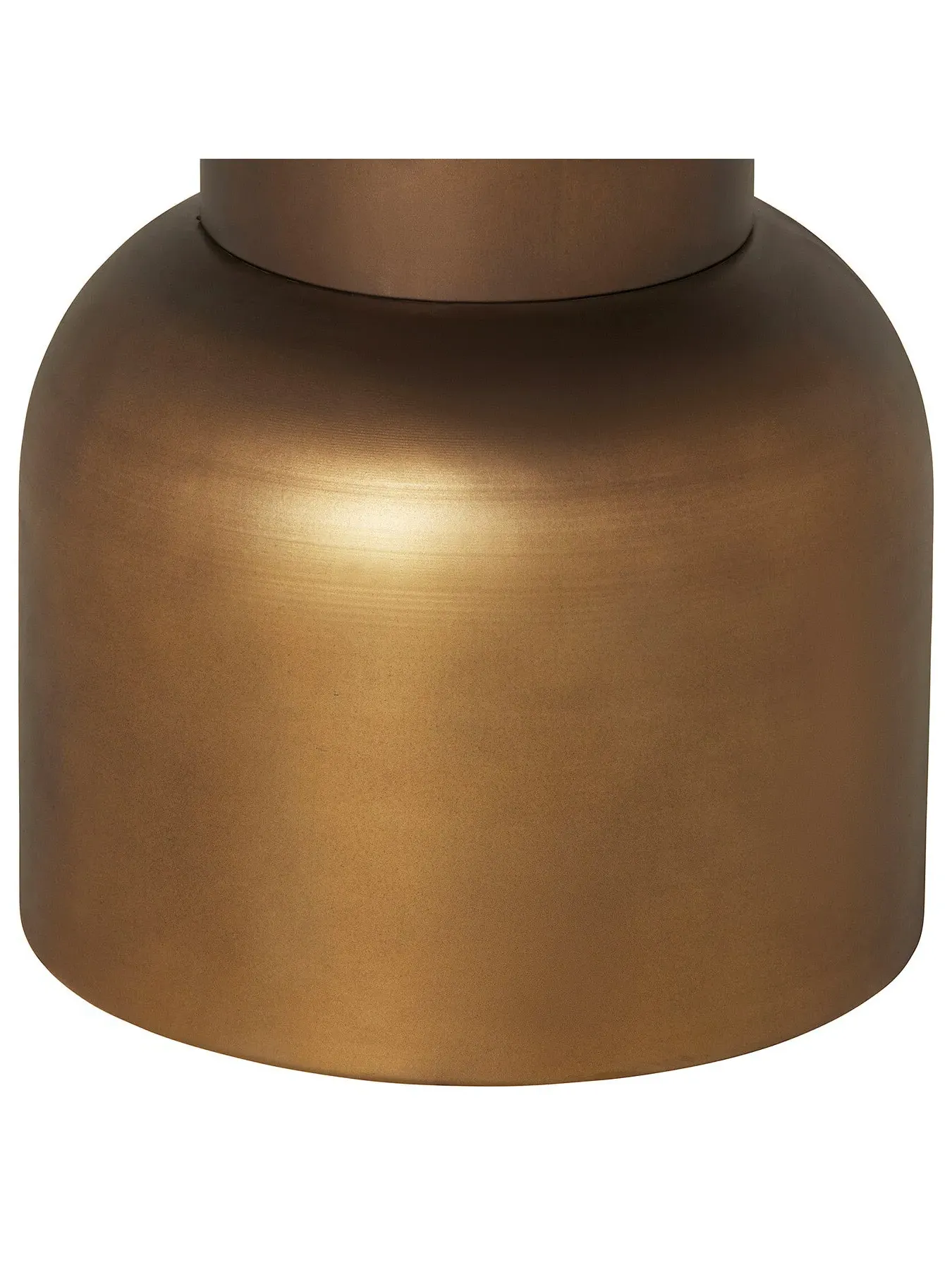 Large Side Table - Brown, Burnished Metal