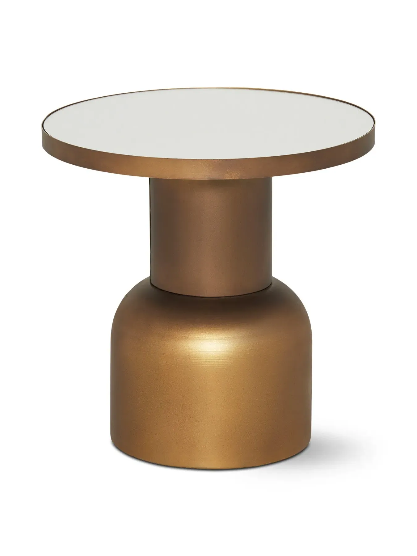 Large Side Table - Brown, Burnished Metal image