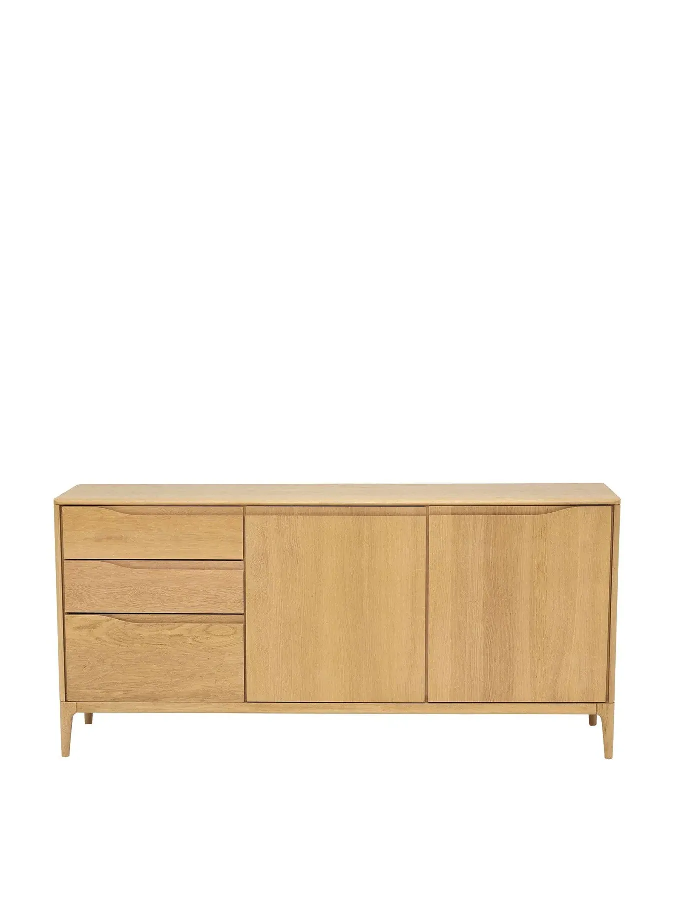 Large Sideboard with 2 Doors 3 Drawers - Oak