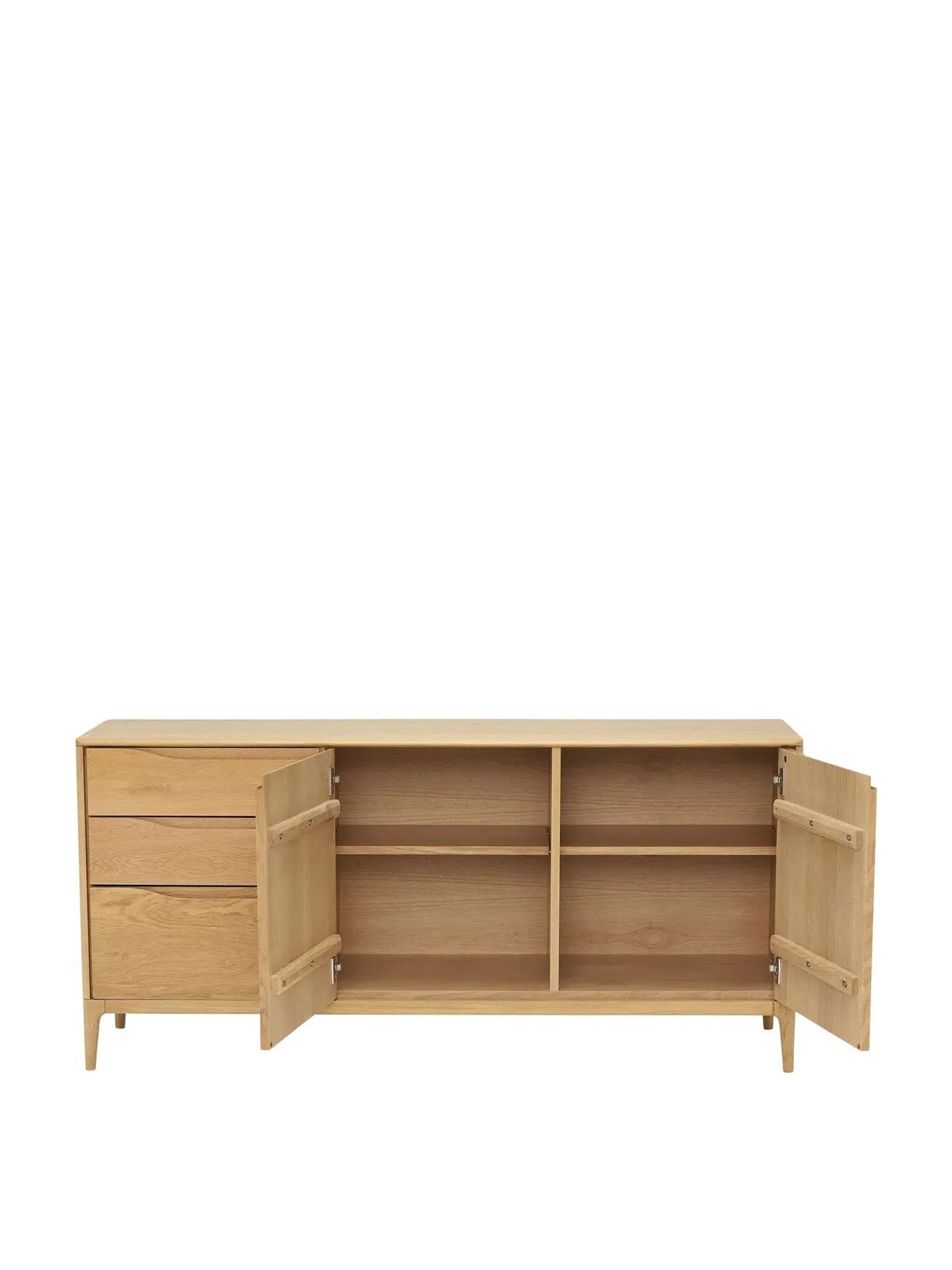 Large Sideboard with 2 Doors 3 Drawers - Oak