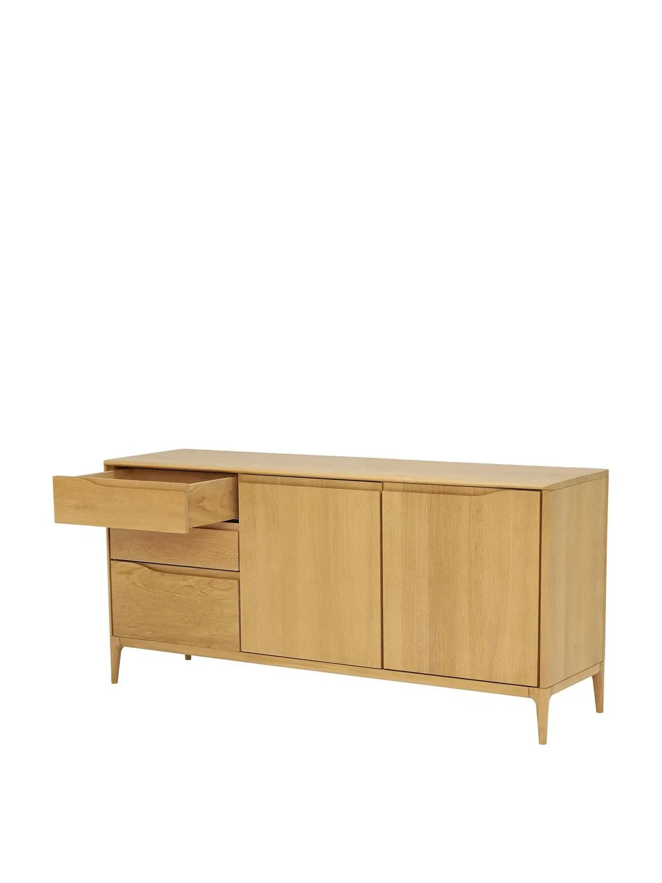 Large Sideboard with 2 Doors 3 Drawers - Oak