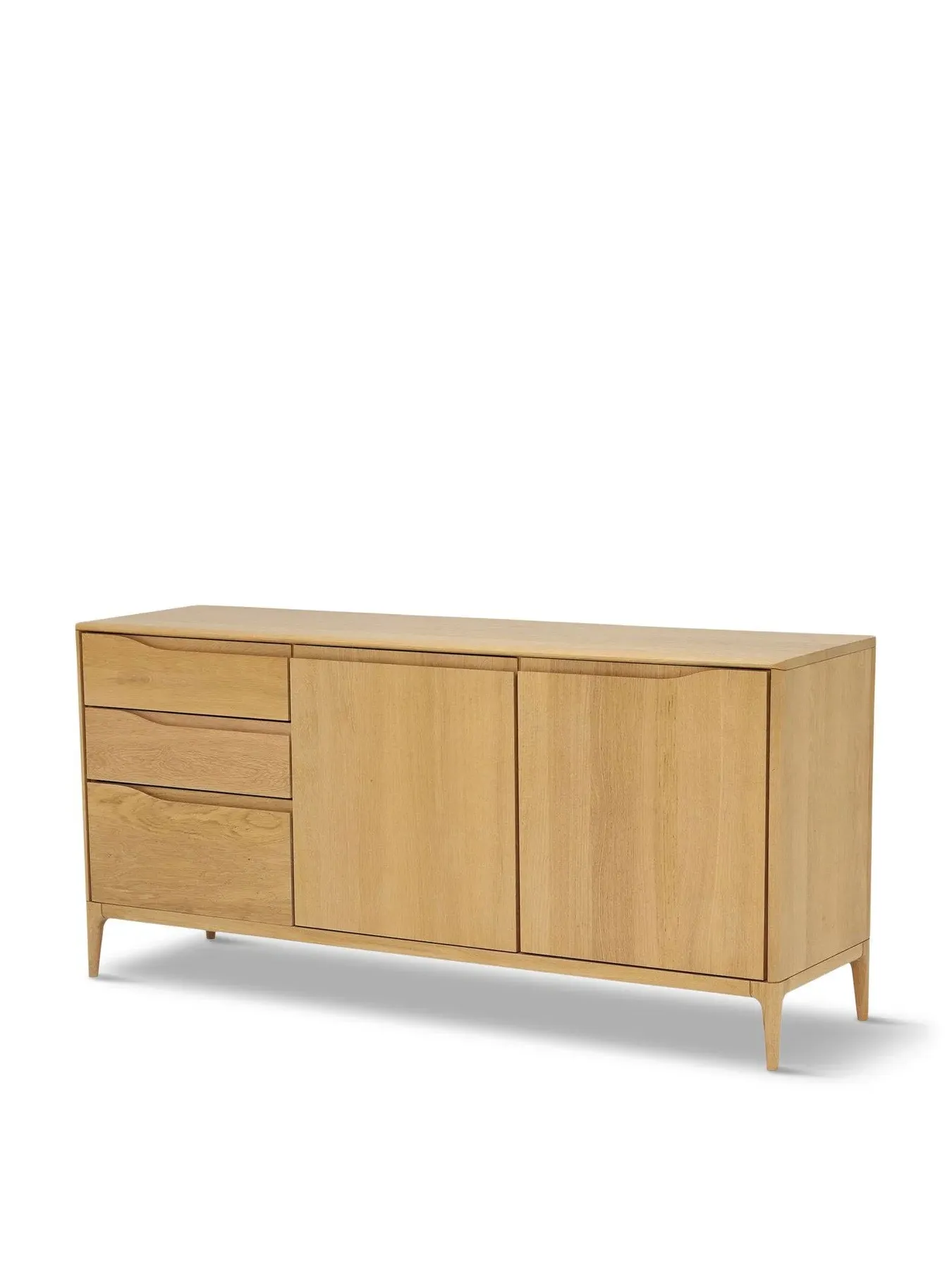 Large Sideboard with 2 Doors 3 Drawers - Oak image