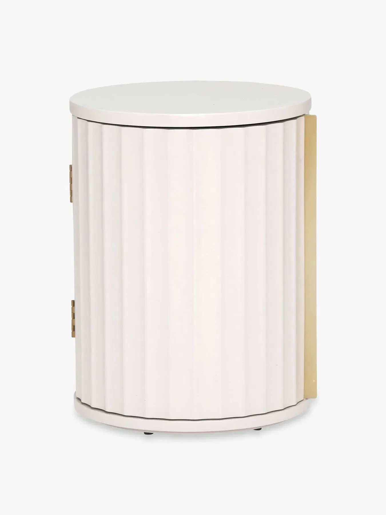 Left Hand Bedside Table - White, Mahogany image