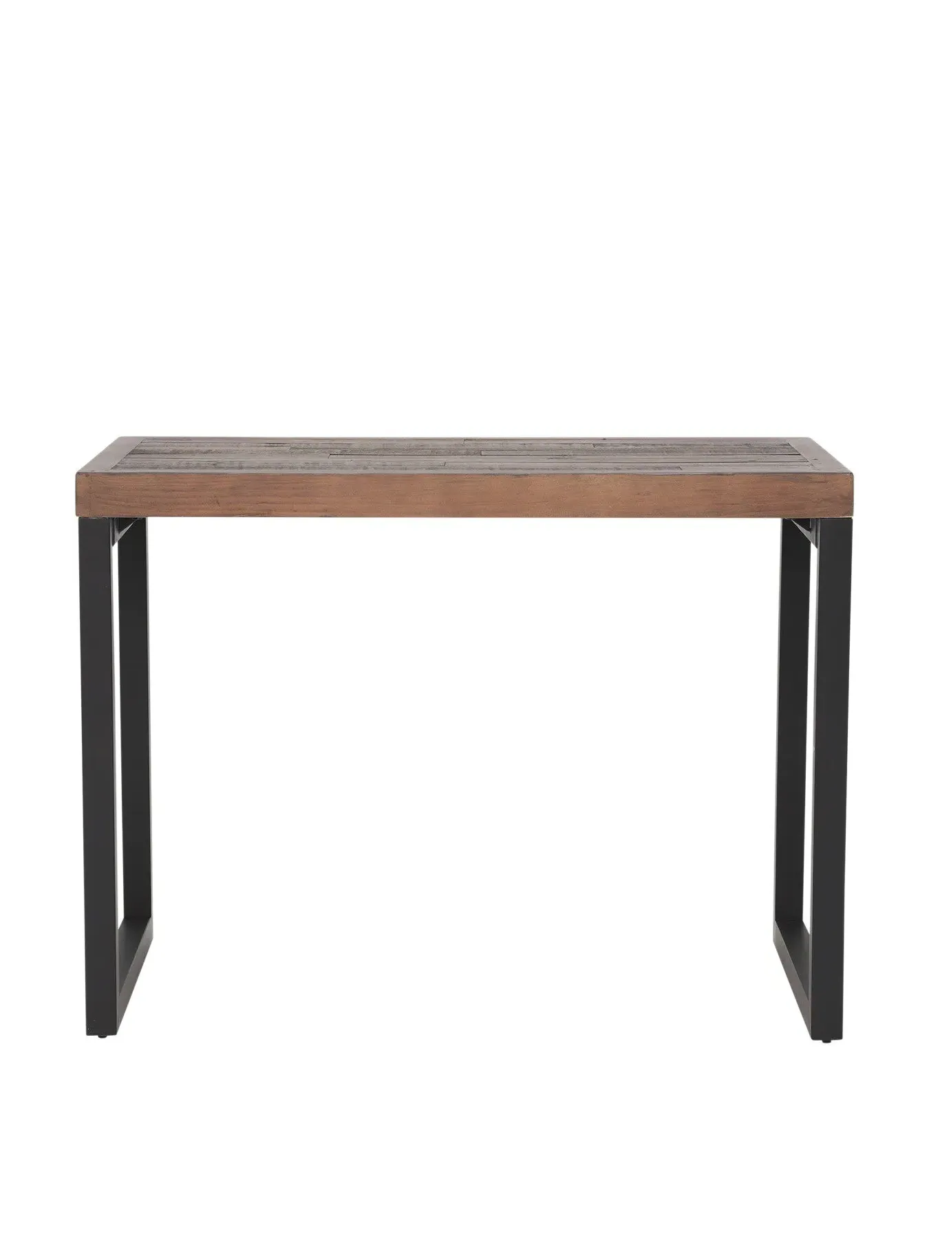 Long Bar Table - Reclaimed Wood, Metal Frame