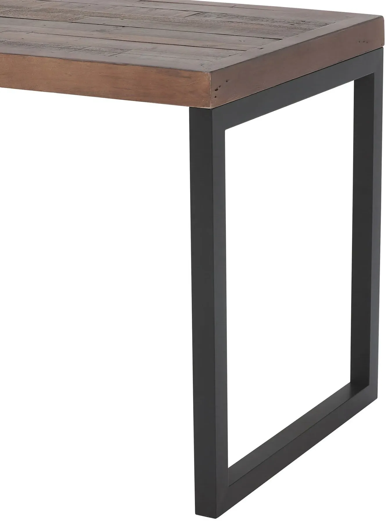 Long Bar Table - Reclaimed Wood, Metal Frame