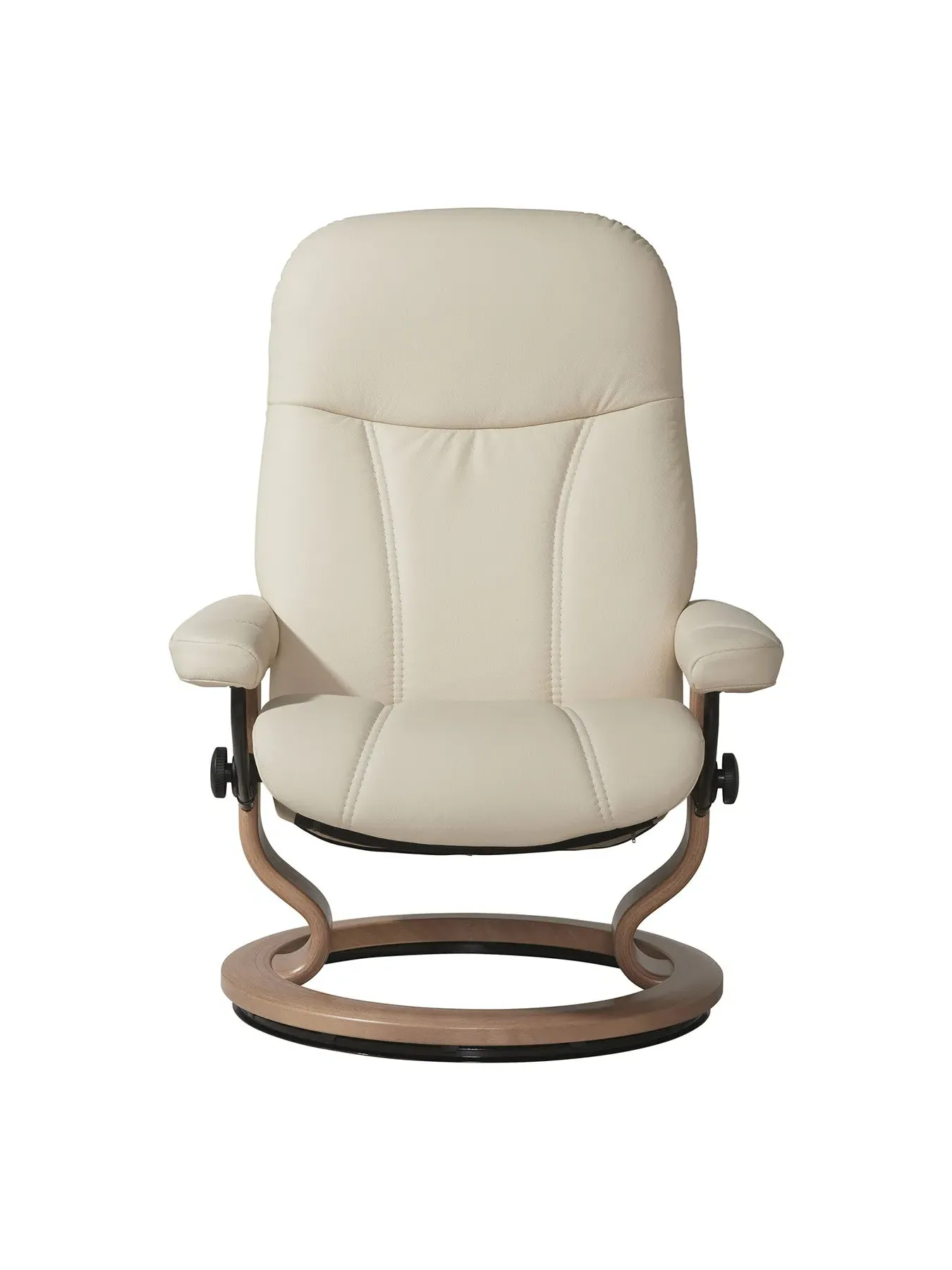 Medium Classic Chair with Footstool - Cream