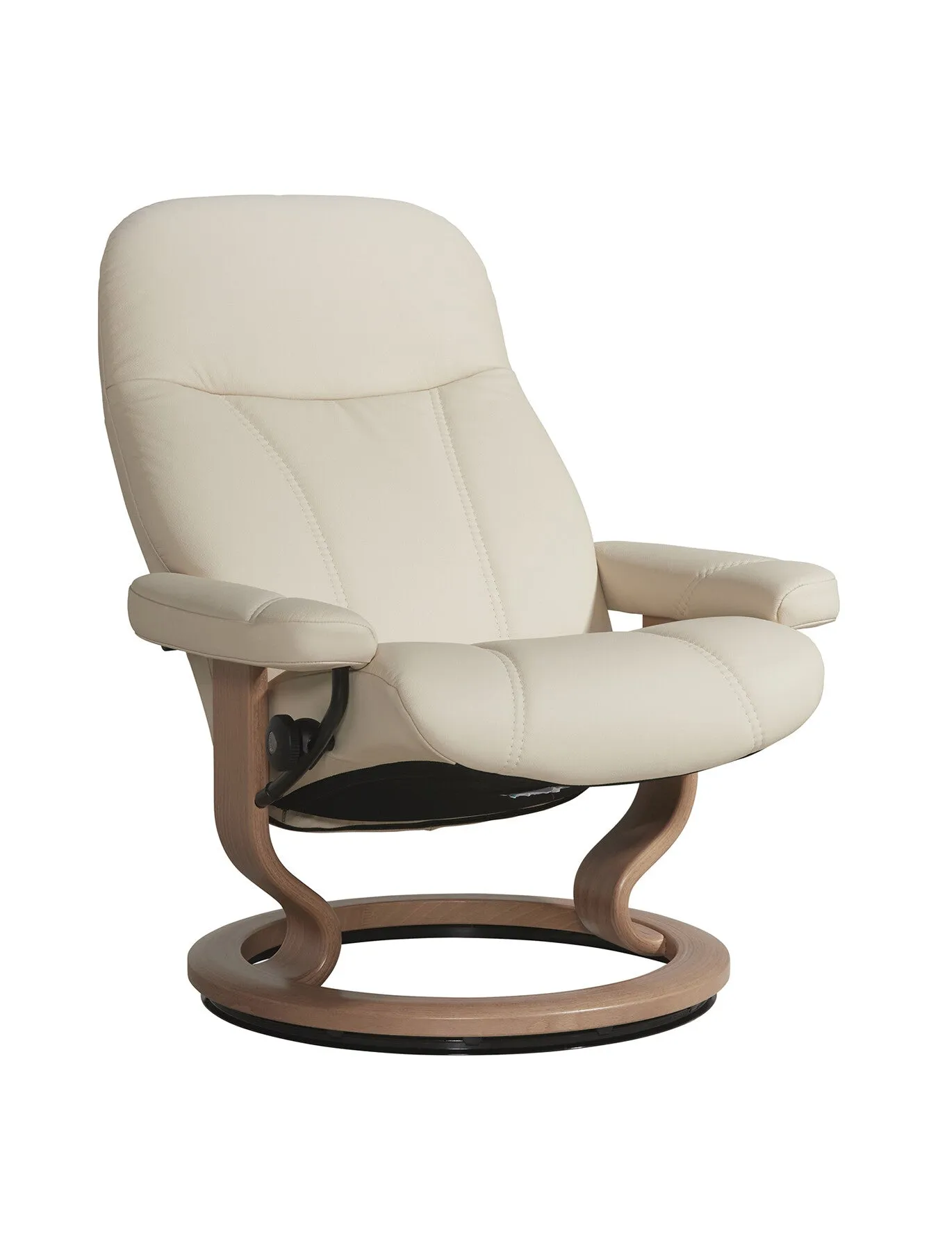 Medium Classic Chair with Footstool - Cream