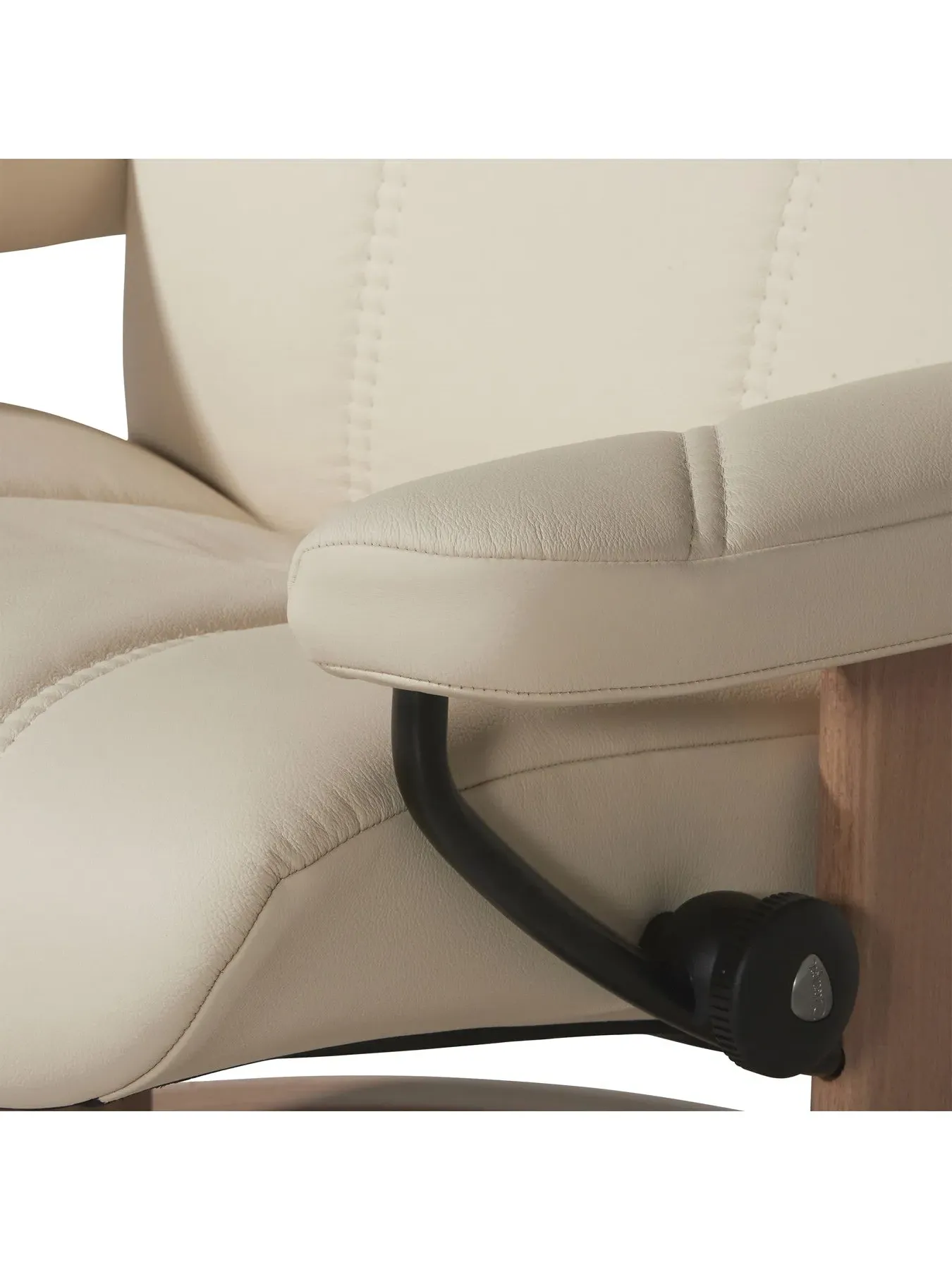 Medium Classic Chair with Footstool - Cream