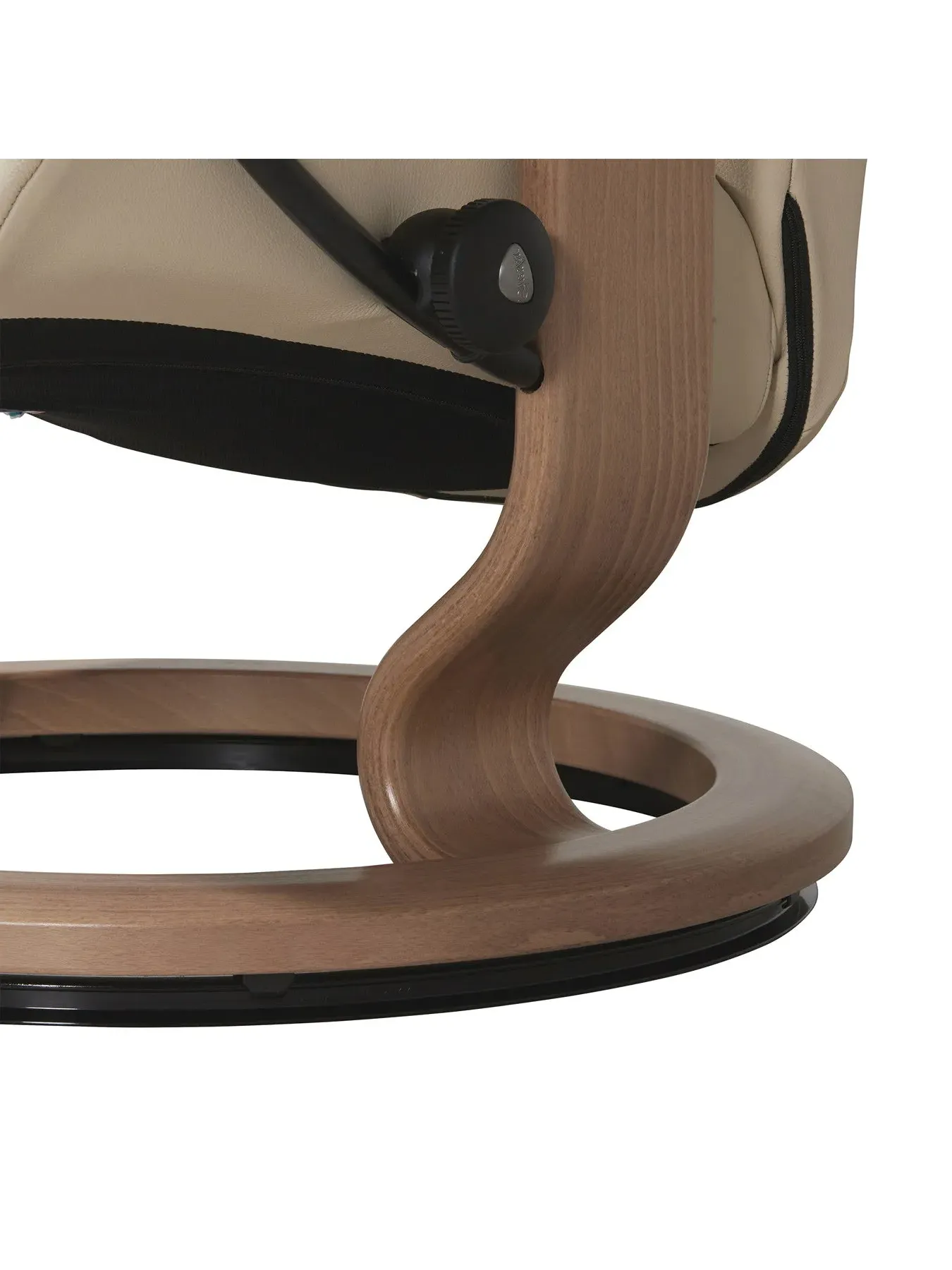 Medium Classic Chair with Footstool - Cream