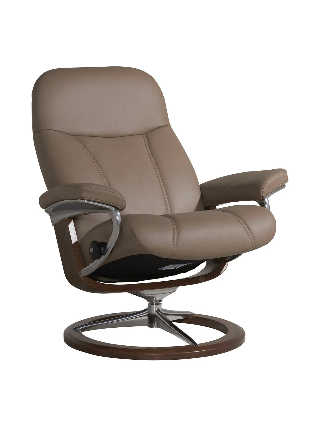 Medium Signature Chair with Footstool - Brown