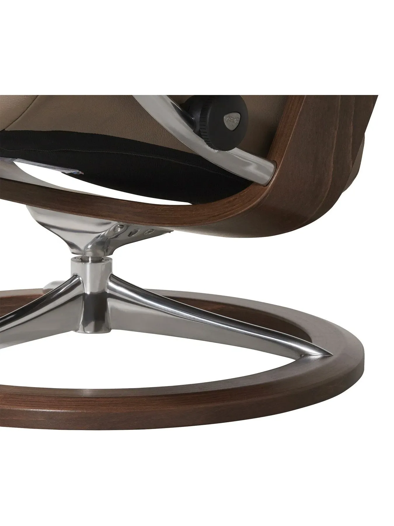 Medium Signature Chair with Footstool - Brown