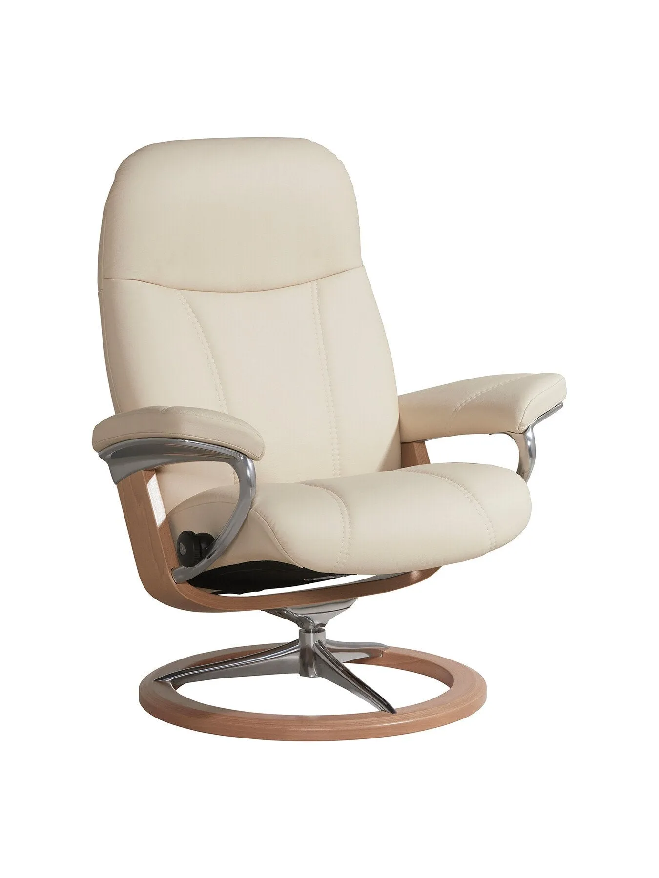 Medium Signature Chair with Footstool - Cream