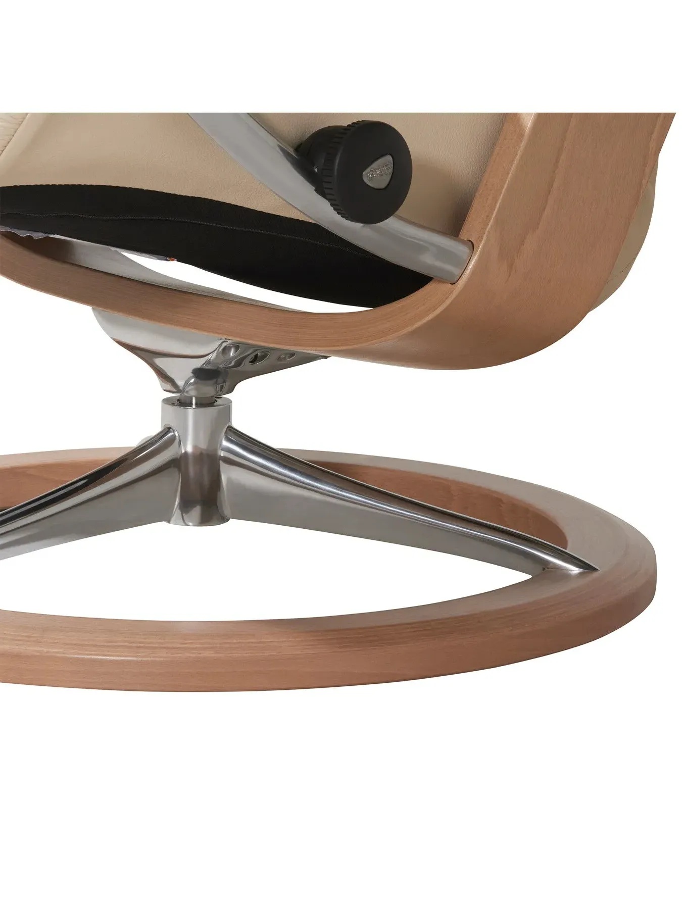Medium Signature Chair with Footstool - Cream