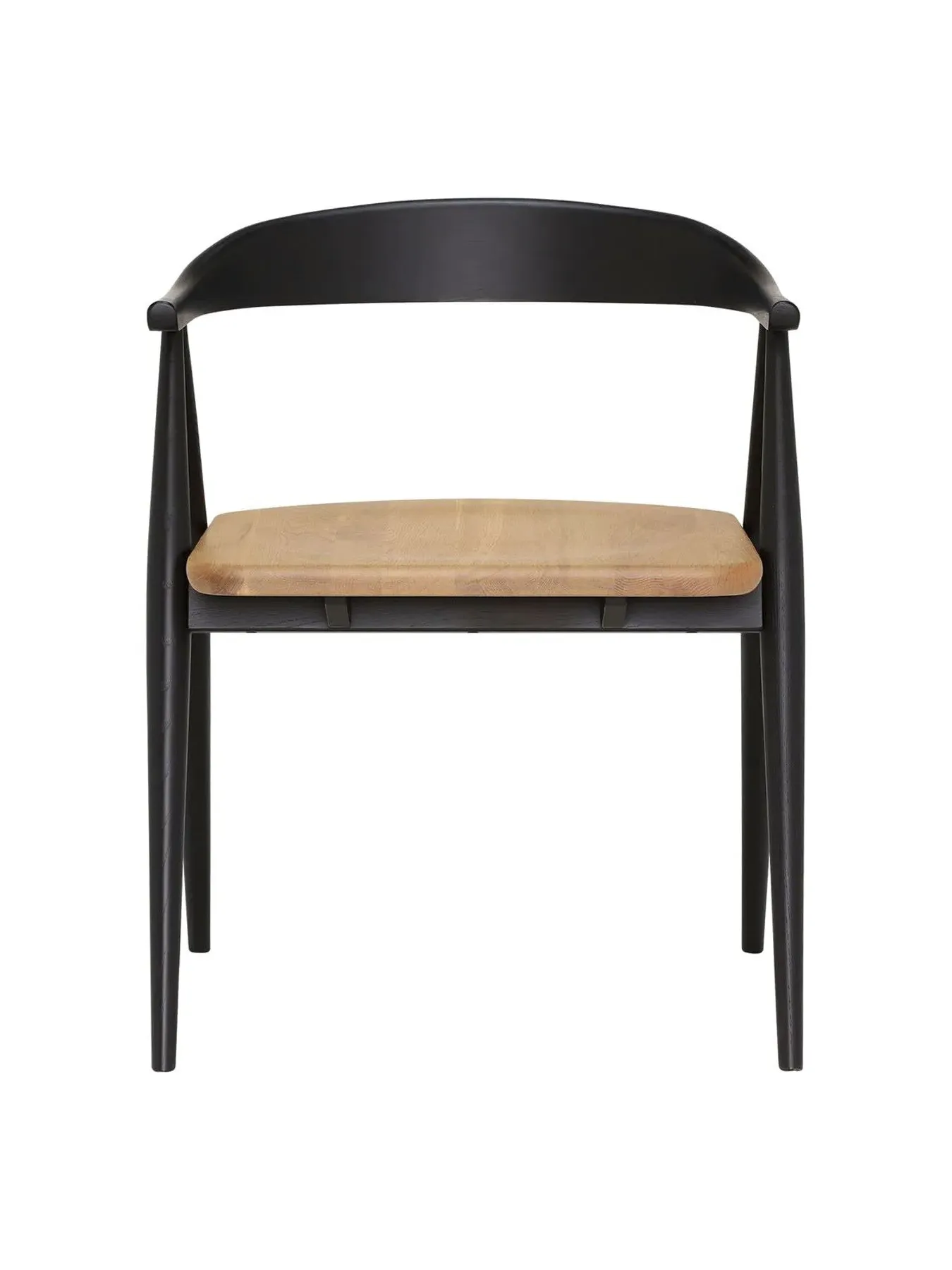 Open Back Dining Chair - Black, Wood