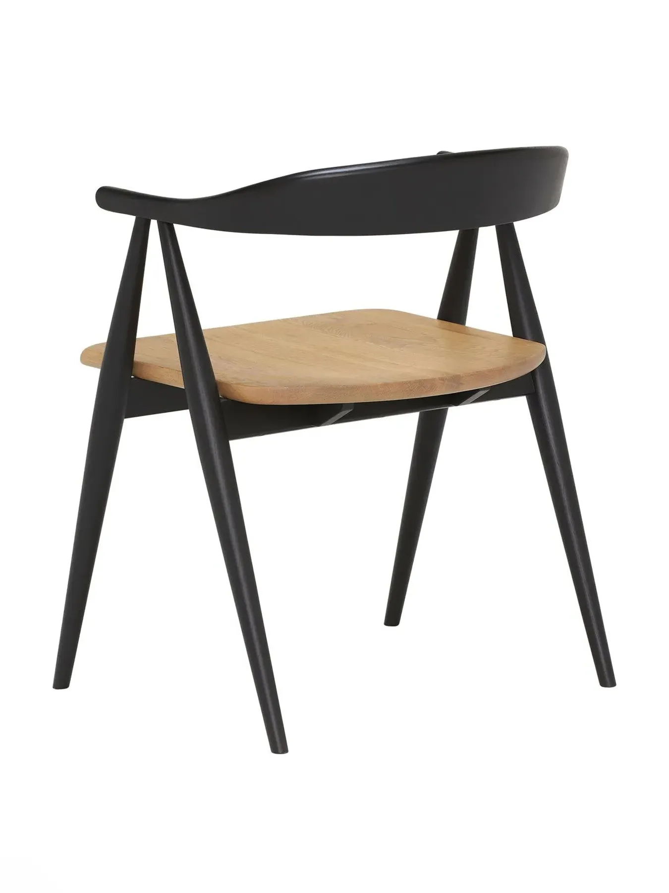 Open Back Dining Chair - Black, Wood