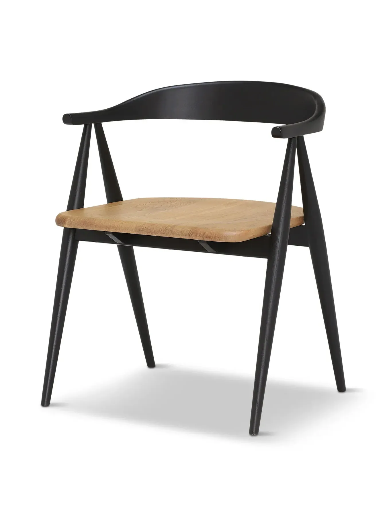 Open Back Dining Chair - Black, Wood image