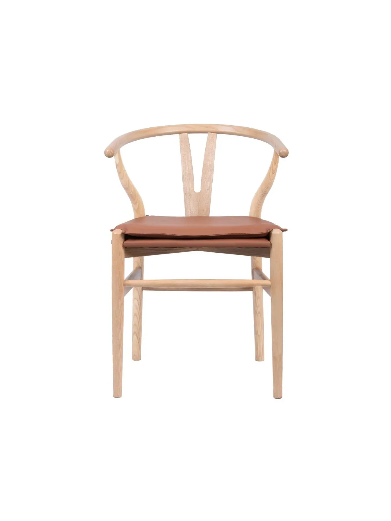 Open Back Dining Chair - Brown, Faux Leather image