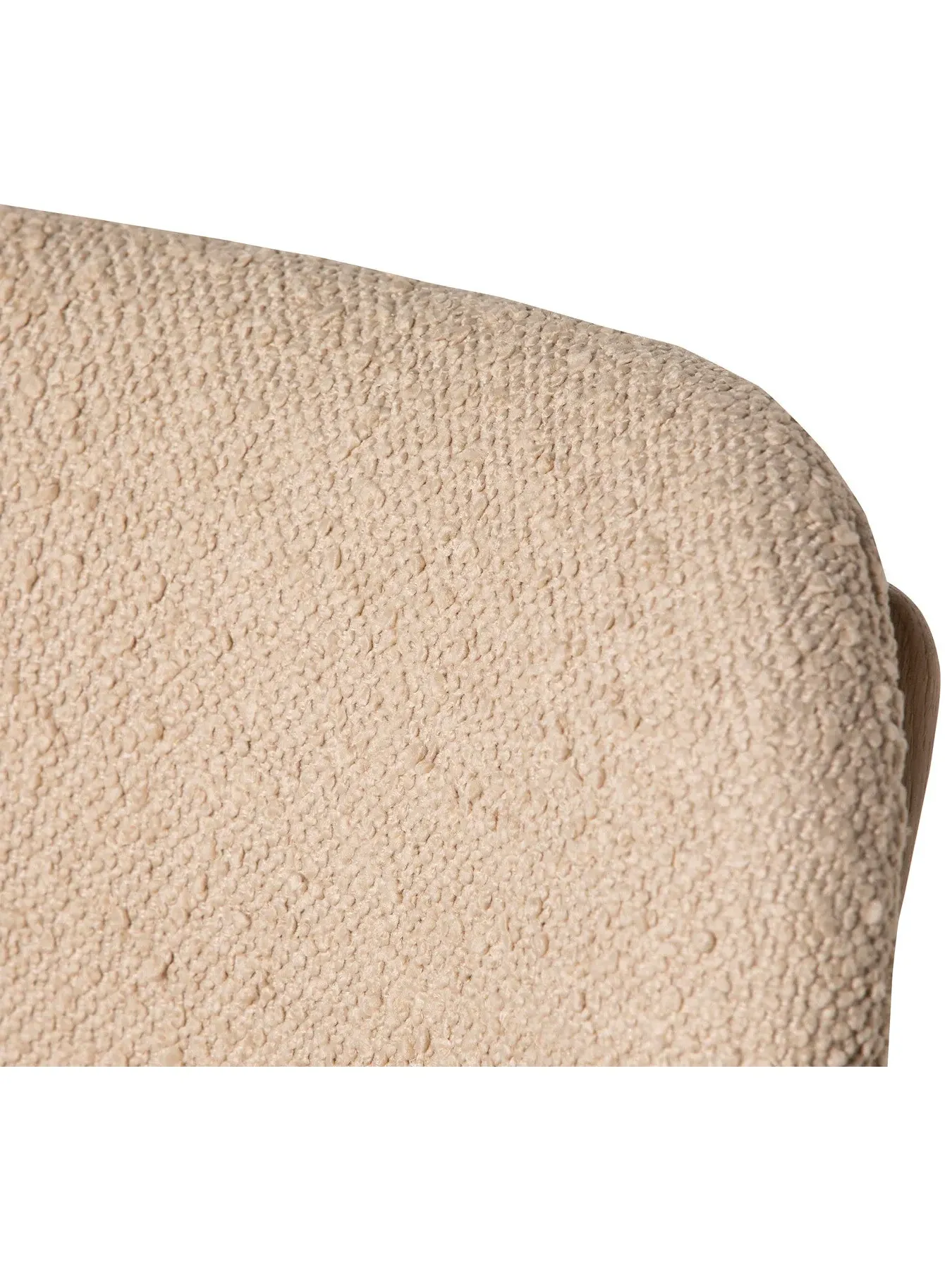 Open-Back Dining Chair - Neutral, Boucle