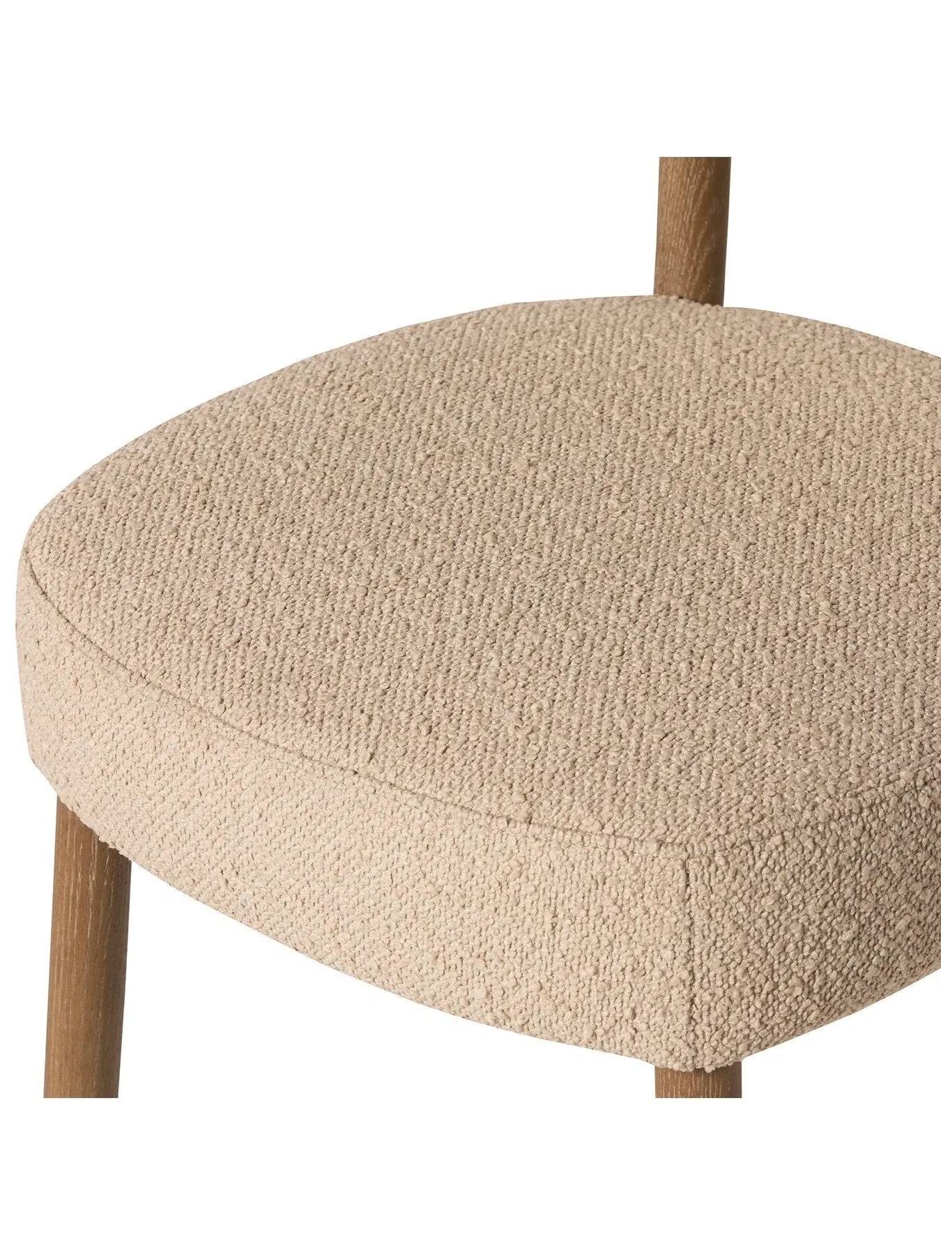 Open-Back Dining Chair - Neutral, Boucle