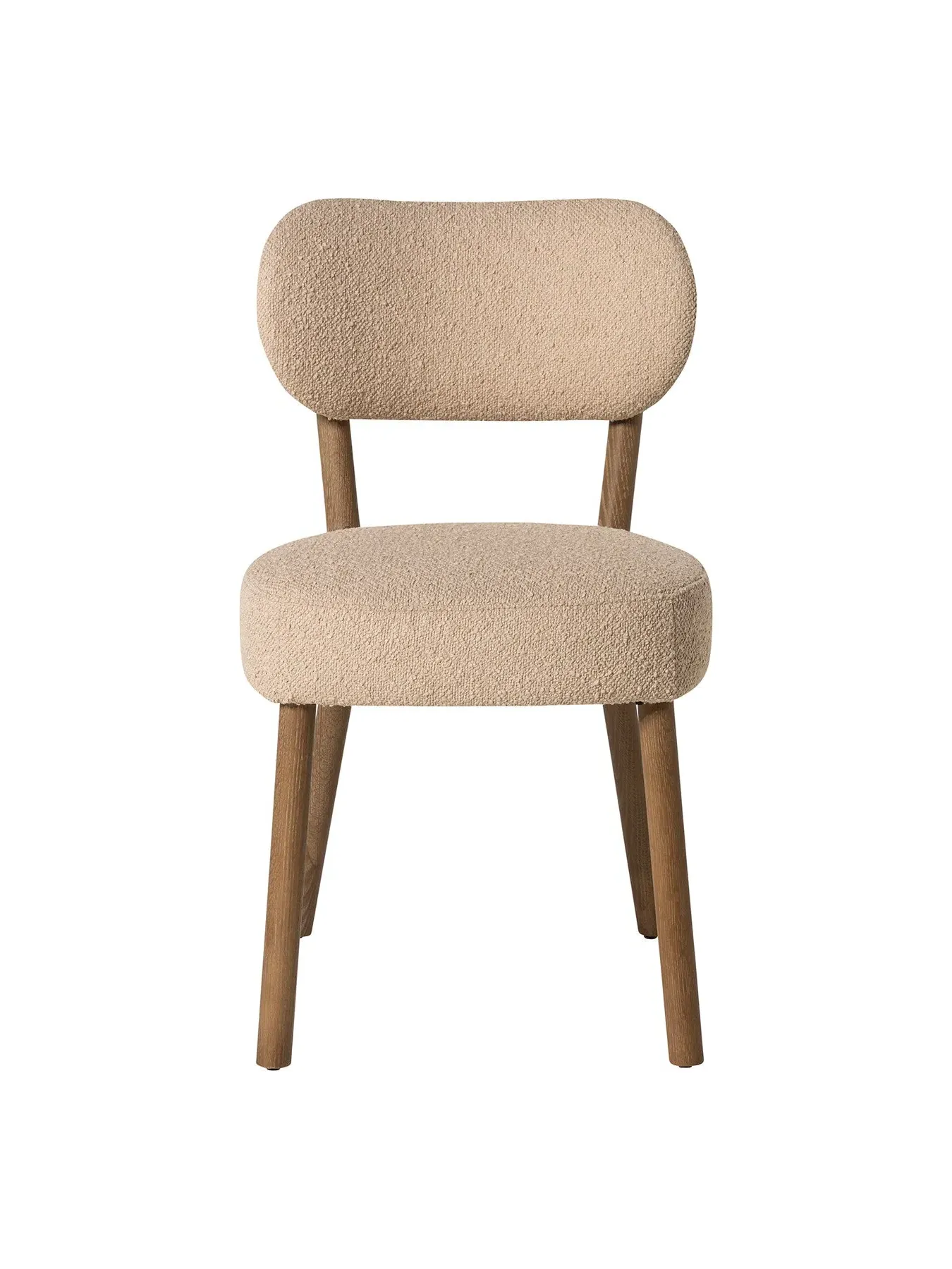 Open-Back Dining Chair - Neutral, Boucle image