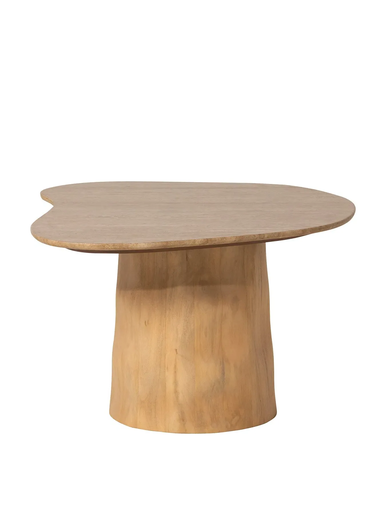 Organic Shape Side Table - Brown, Mango Wood
