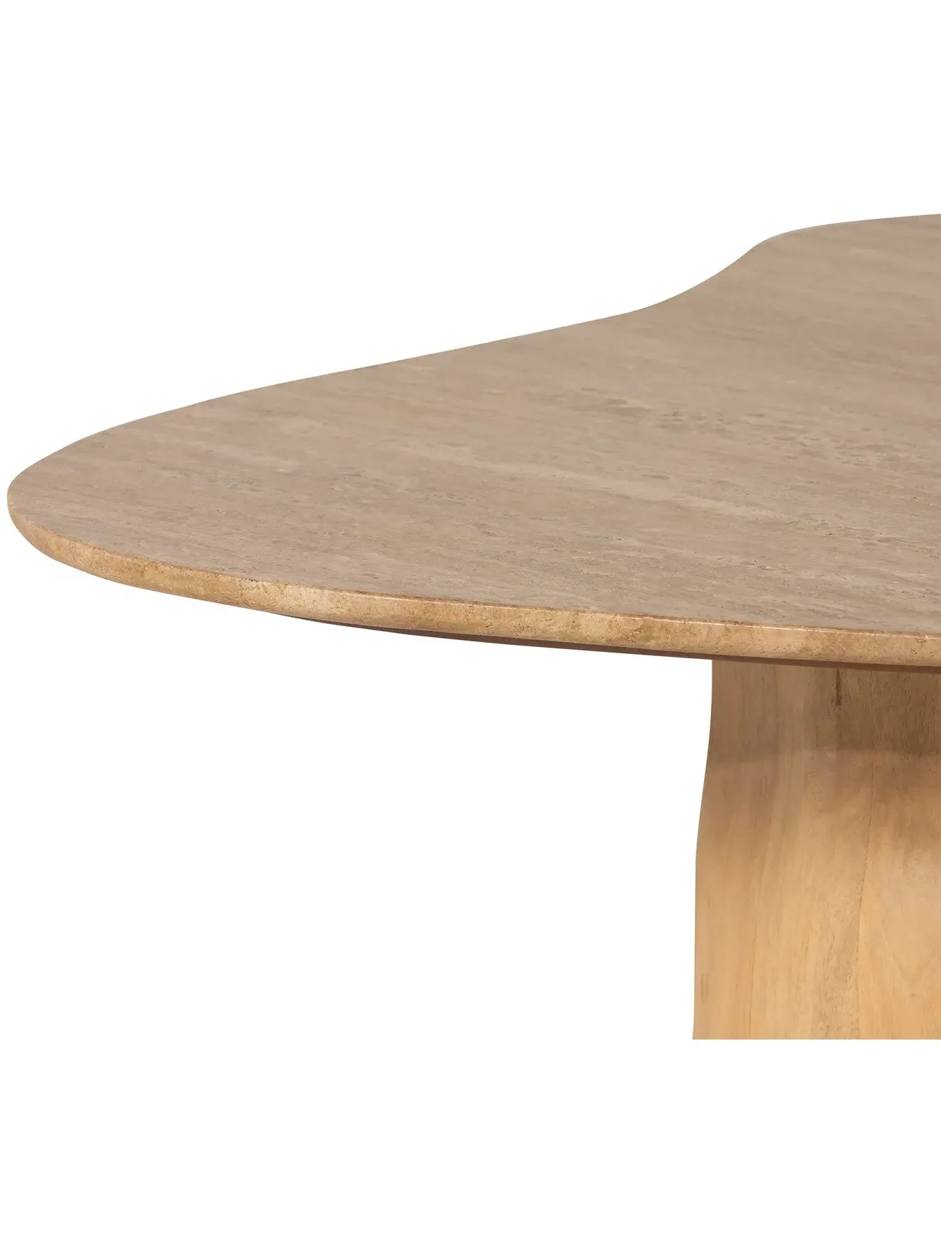 Organic Shape Side Table - Brown, Mango Wood