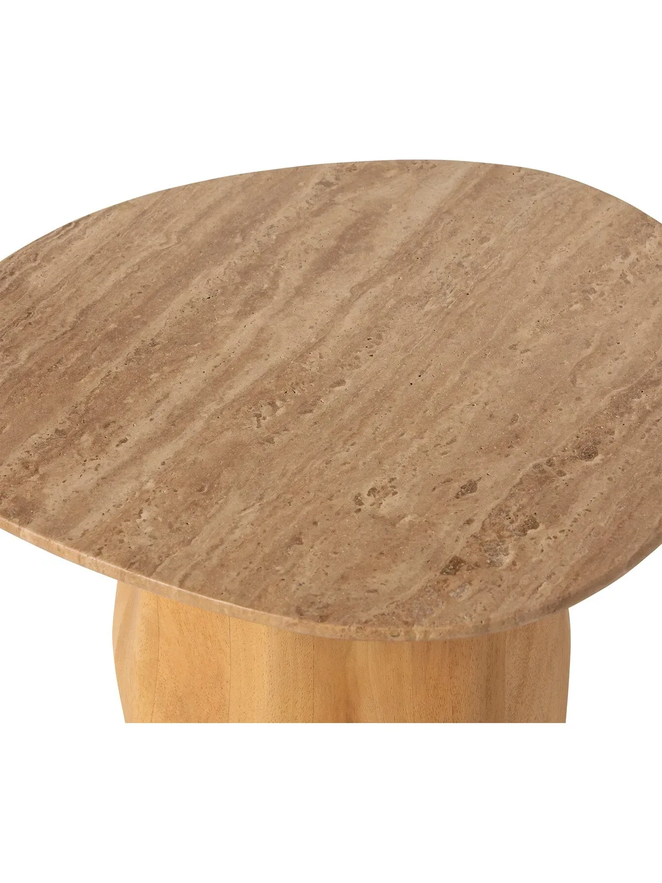 Organic Shape Side Table - Brown, Mango Wood