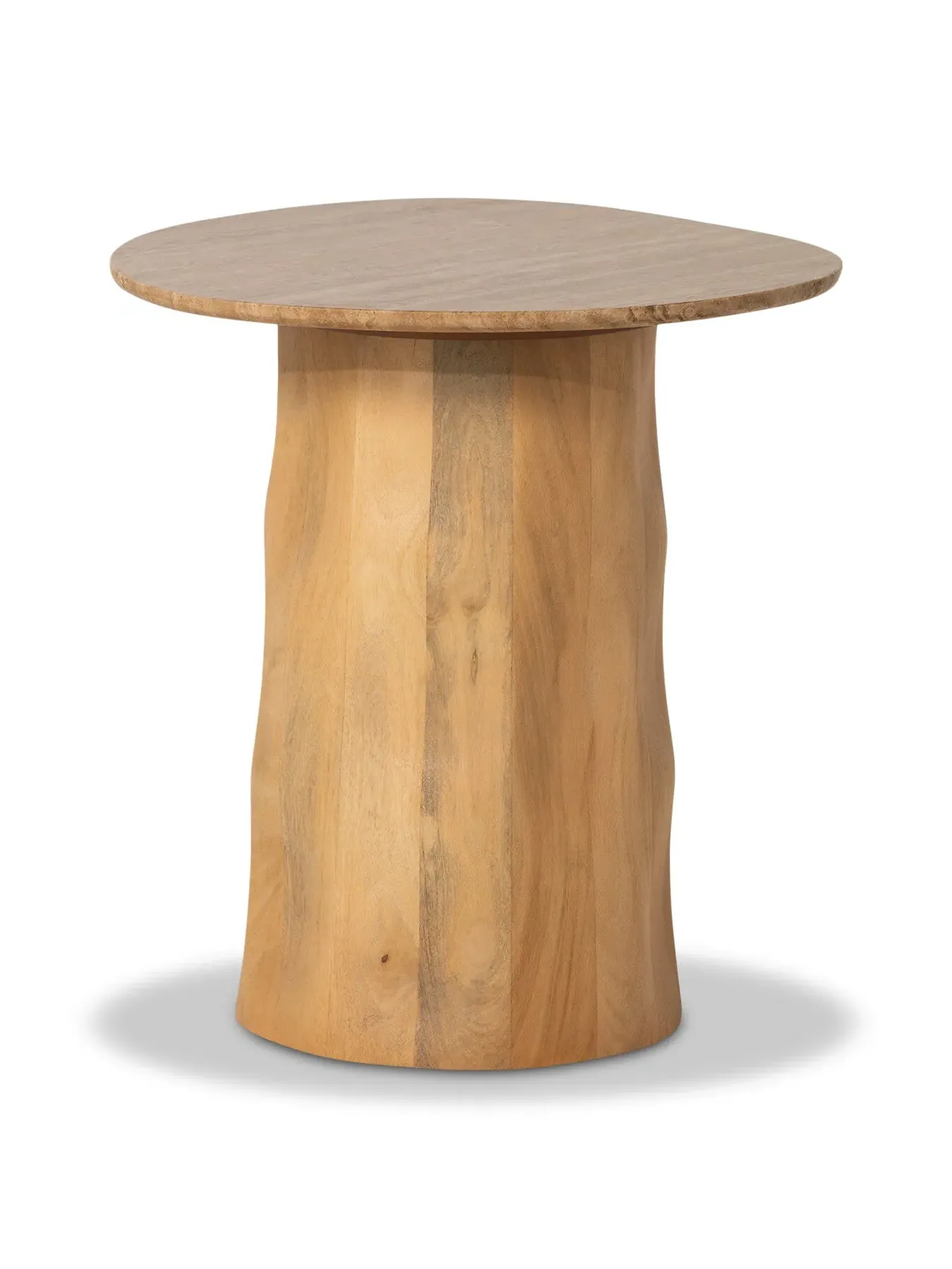 Organic Shape Side Table - Brown, Mango Wood image