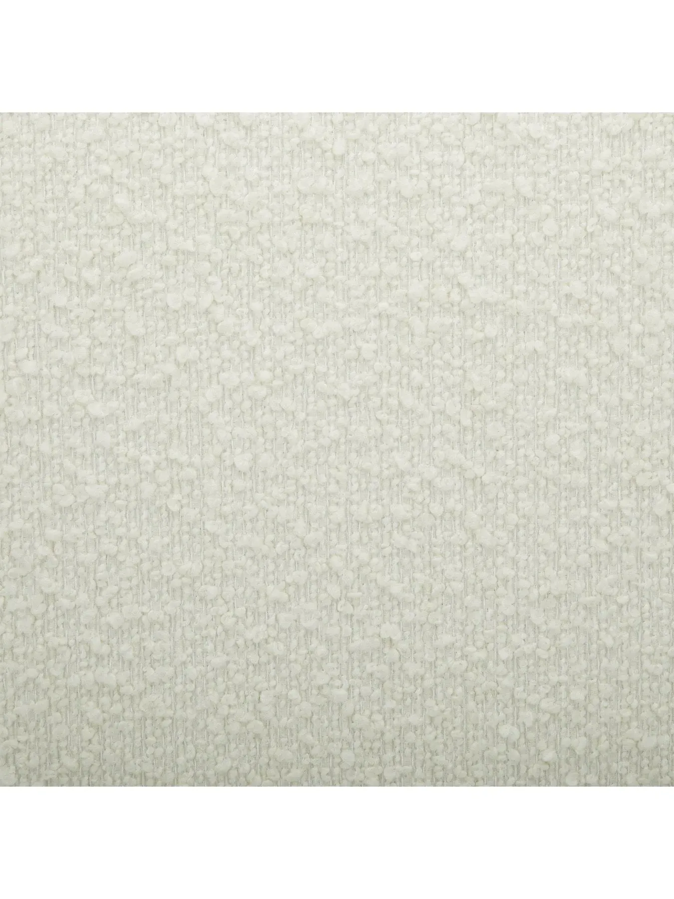 Ottoman Footstool - White, Boucle Fabric