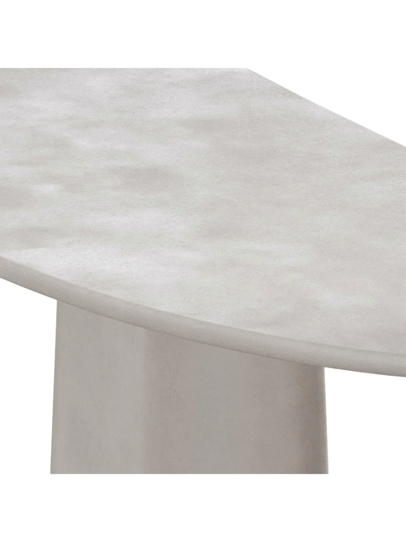 Oval Dining Table Marble Effect - Neutral, Wood