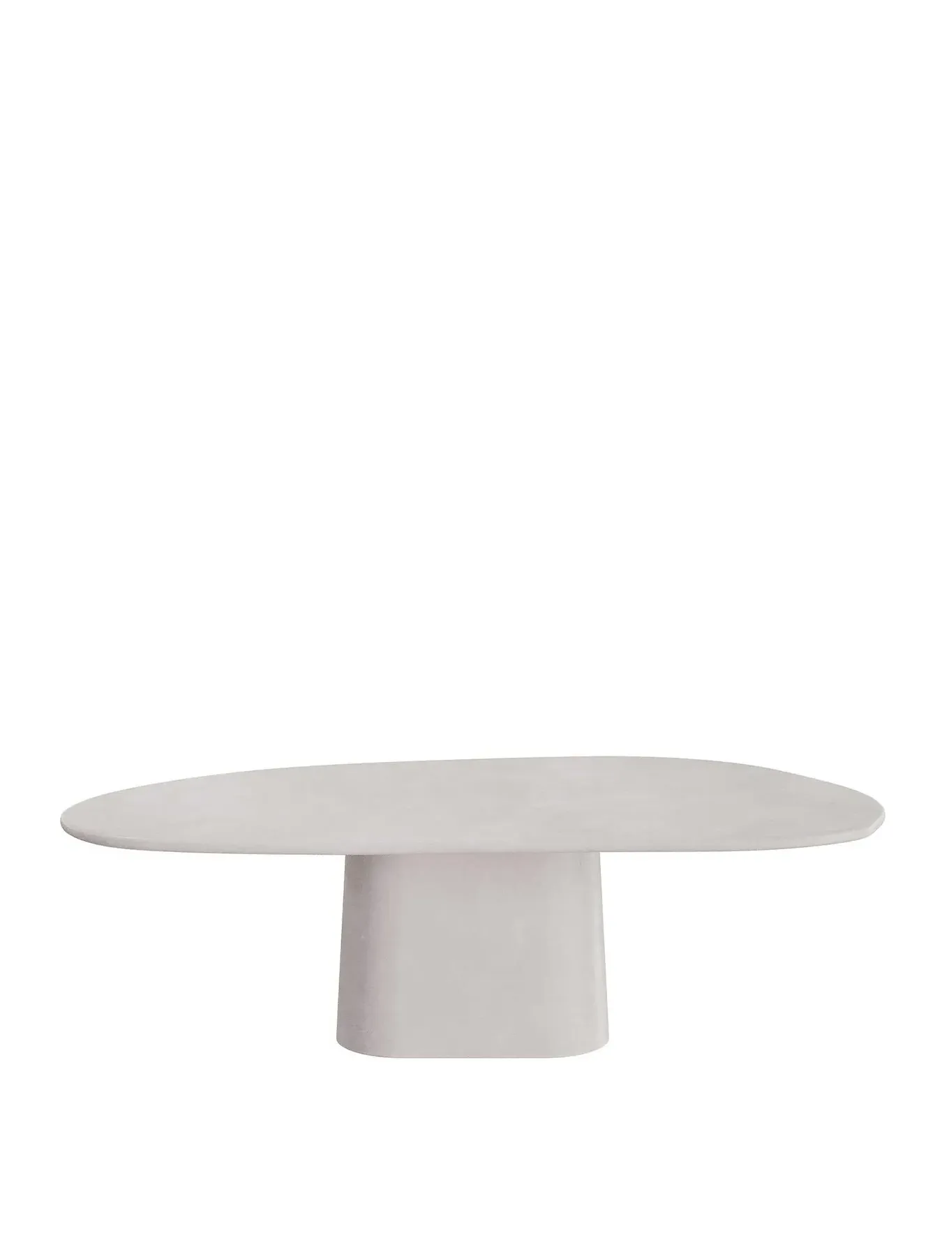 Oval Dining Table Marble Effect - Neutral, Wood