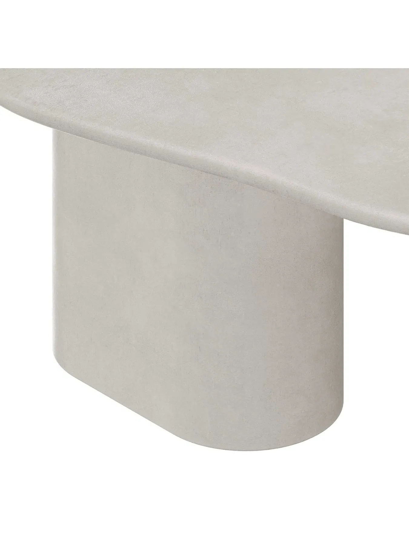 Pebble-Shaped Dining Table - Neutral, Wood
