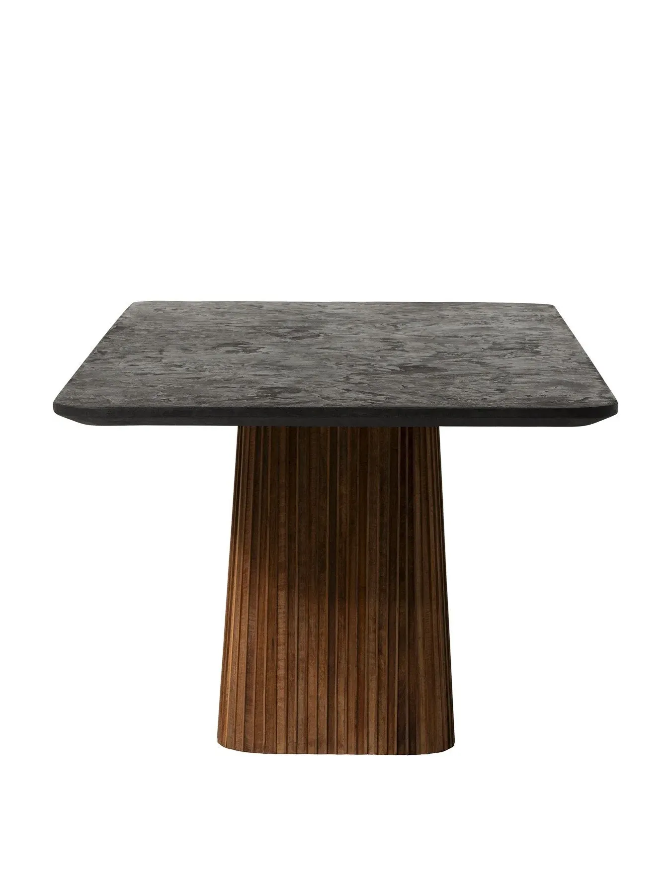 Pedestal Dining Table - Brown, Reclaimed Teak