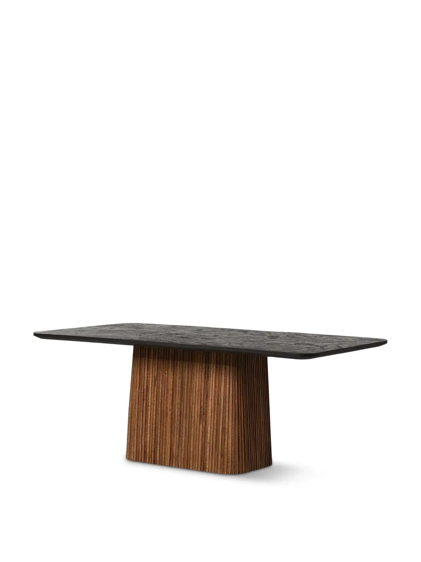 Pedestal Dining Table - Brown, Reclaimed Teak image