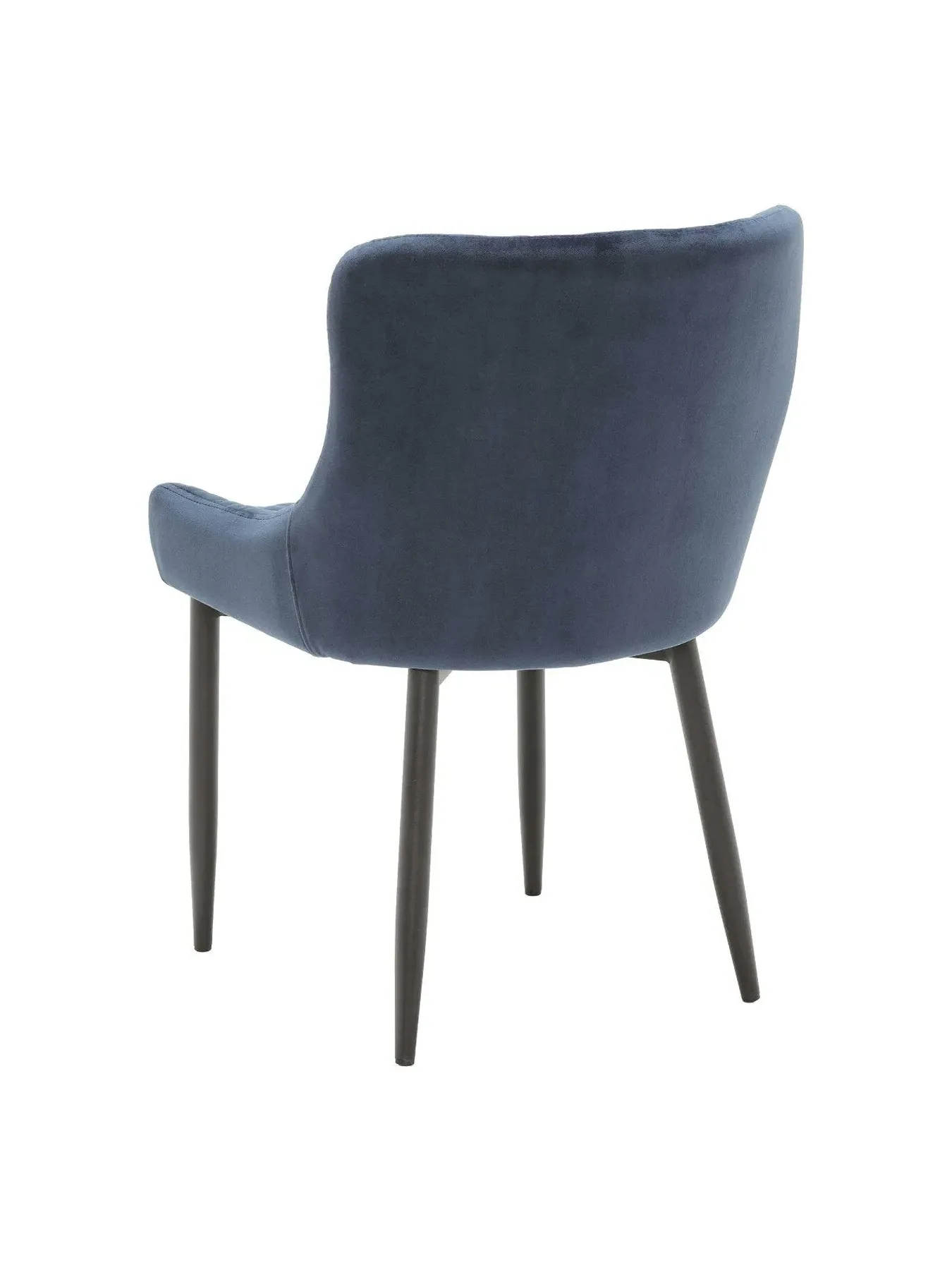 Quilted Dining Chair - Navy, Velvet