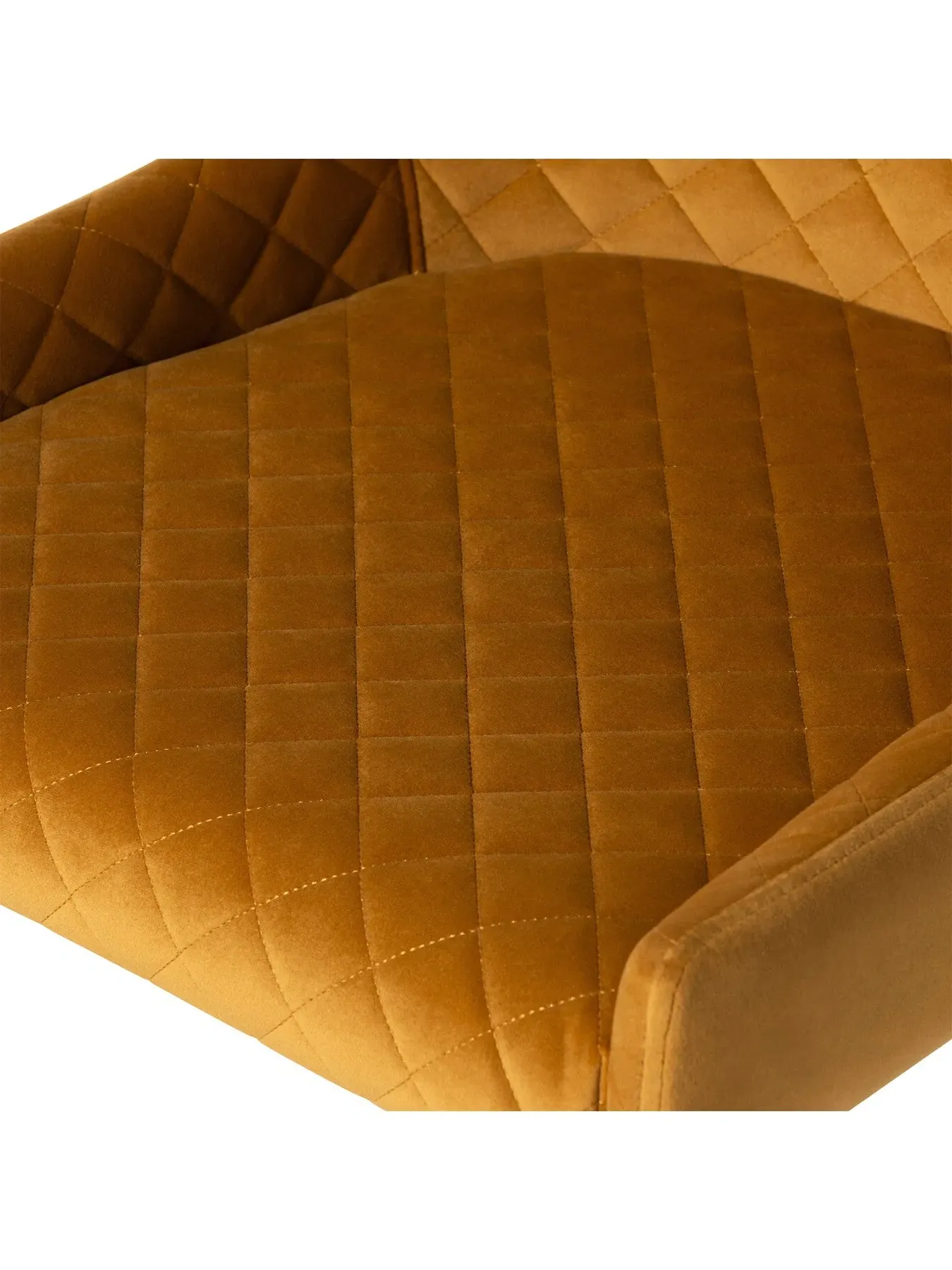Quilted Dining Chair - Yellow, Velvet