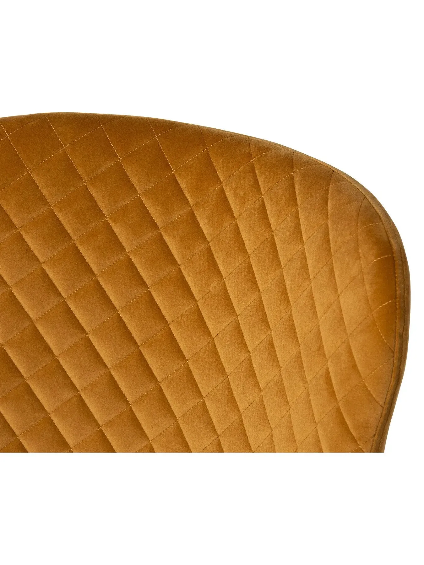 Quilted Dining Chair - Yellow, Velvet