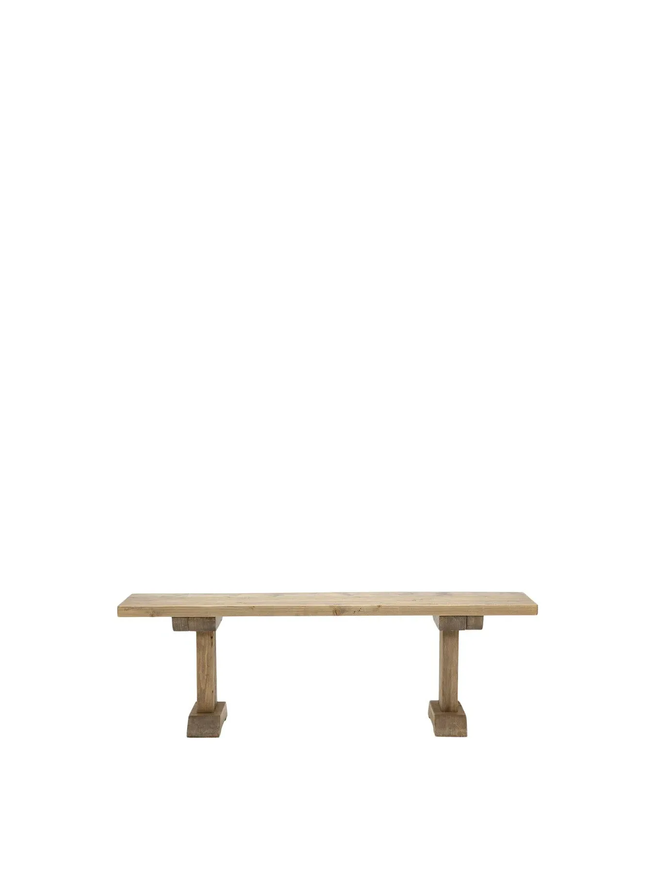 Reclaimed Wood Bench - Grey, Waxed Finish