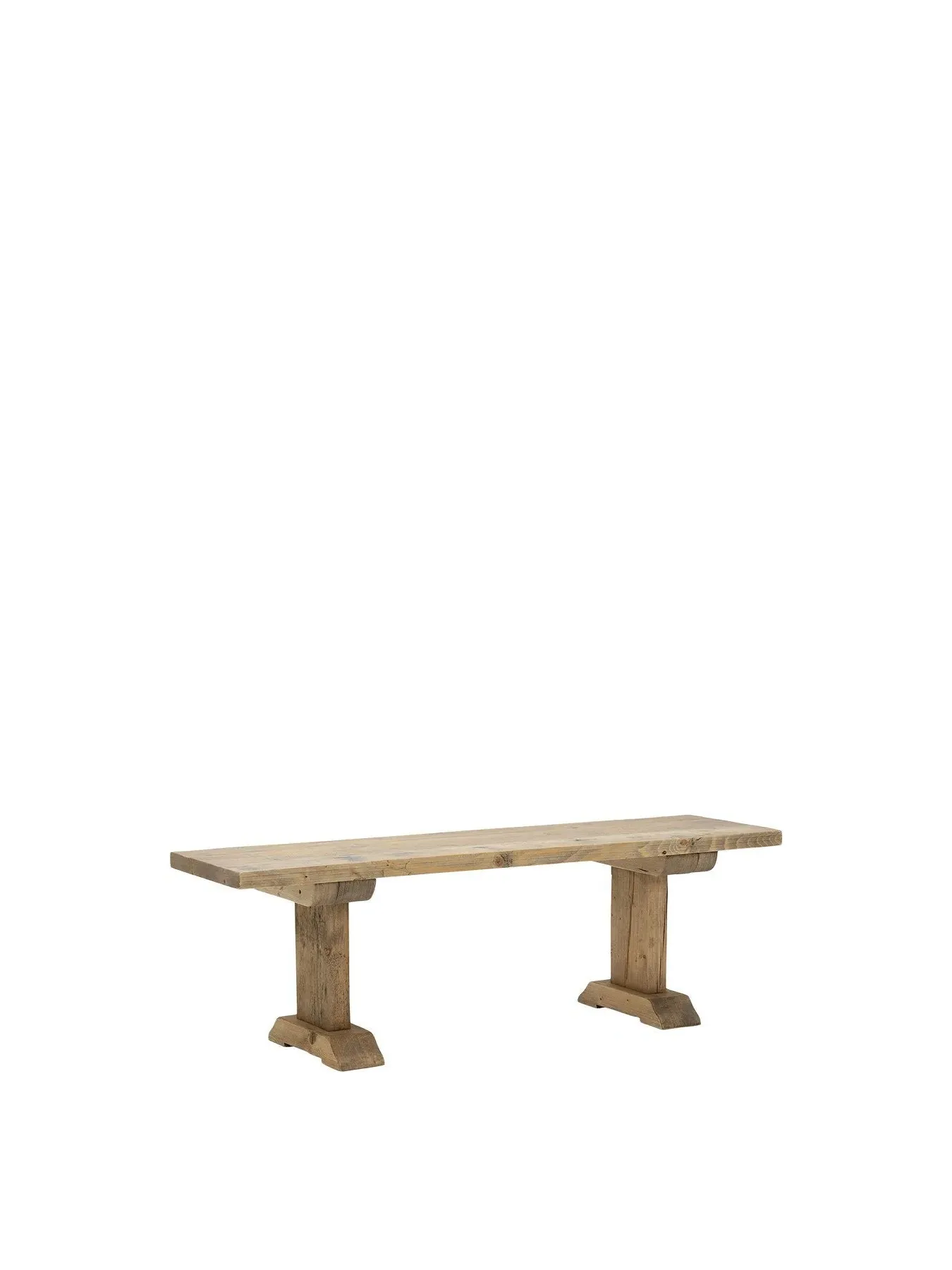 Reclaimed Wood Bench - Grey, Waxed Finish