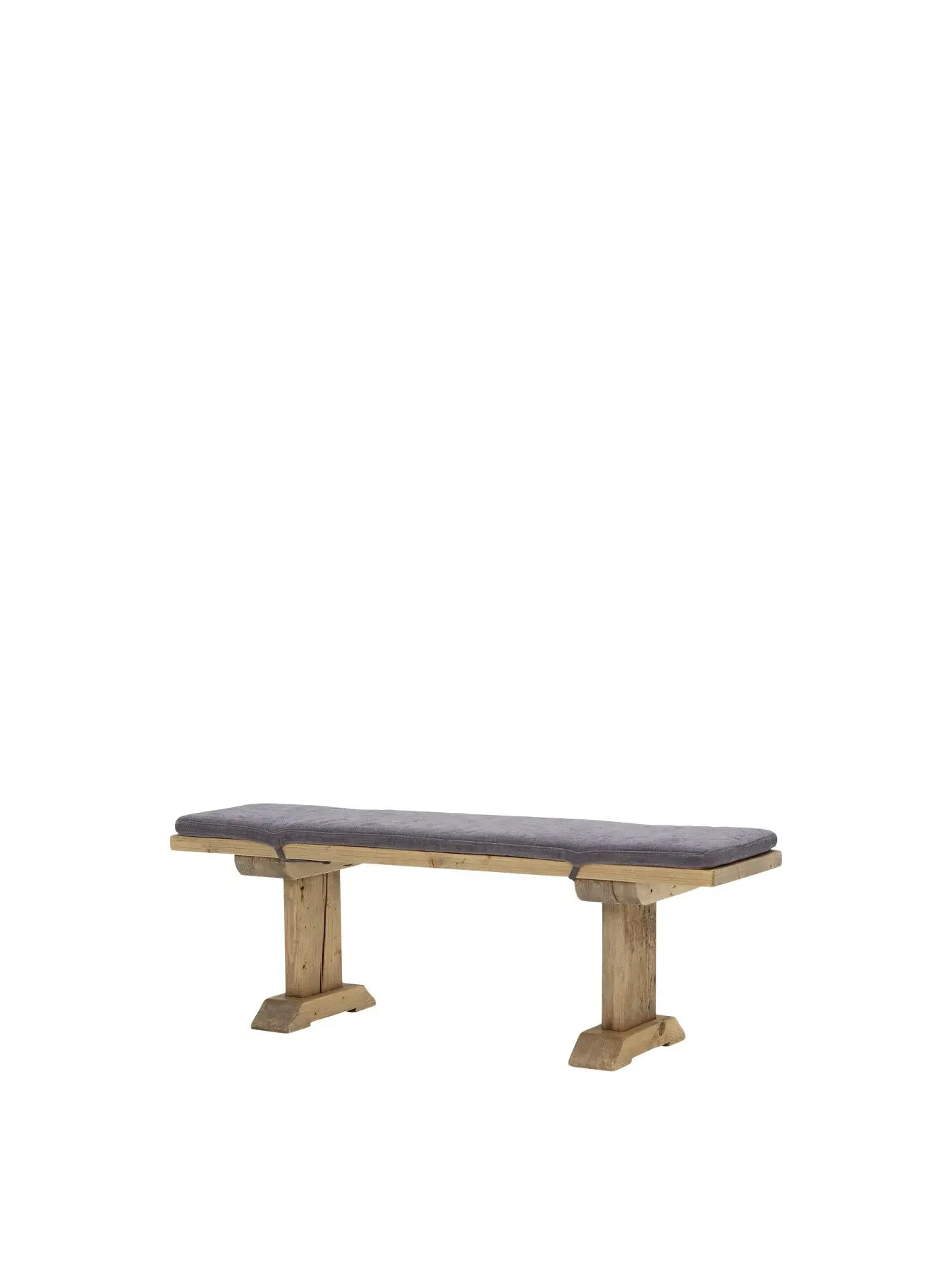 Reclaimed Wood Bench - Grey, Waxed Finish