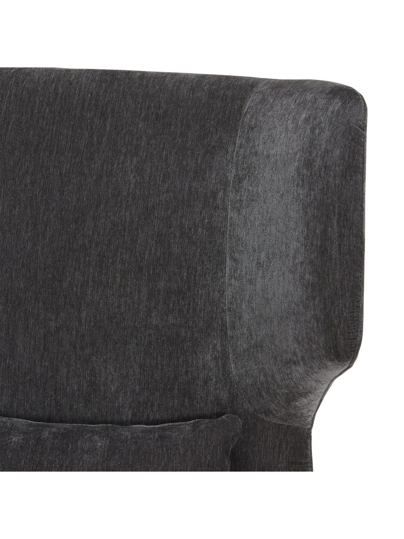 Ribera Armchair with Metal Legs - Grey, Velvet