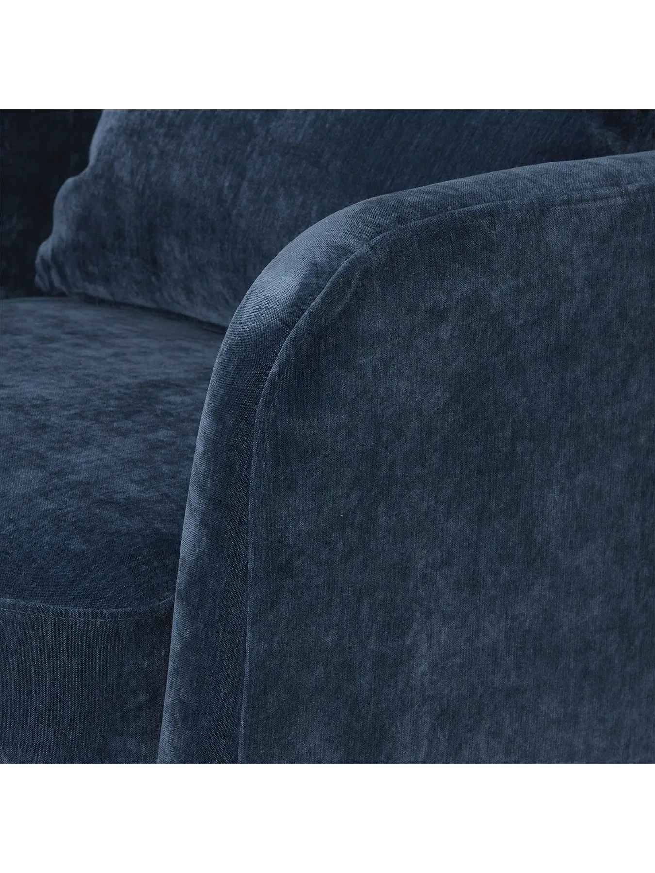 Ribera Velvet Armchair - Blue, Velvet