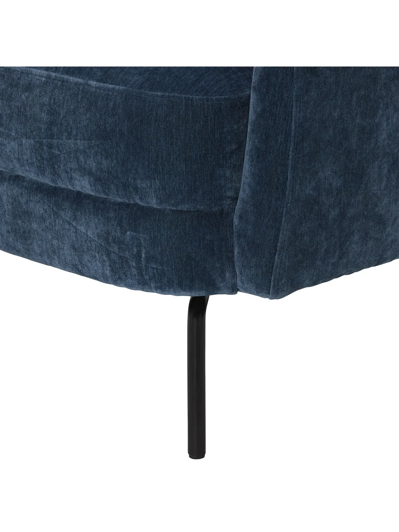 Ribera Velvet Armchair - Blue, Velvet
