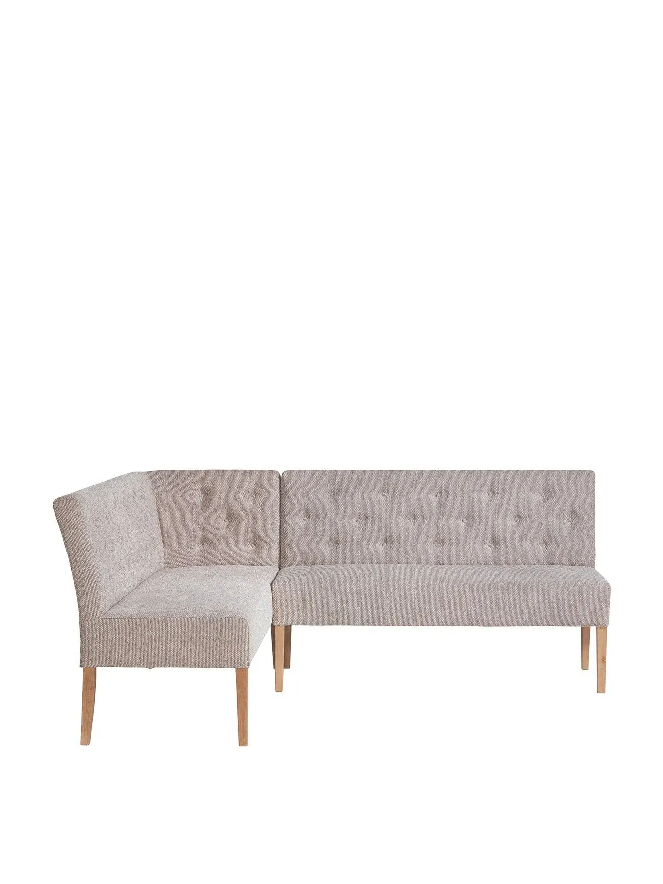 Right Corner Dining Bench - Grey, Fabric