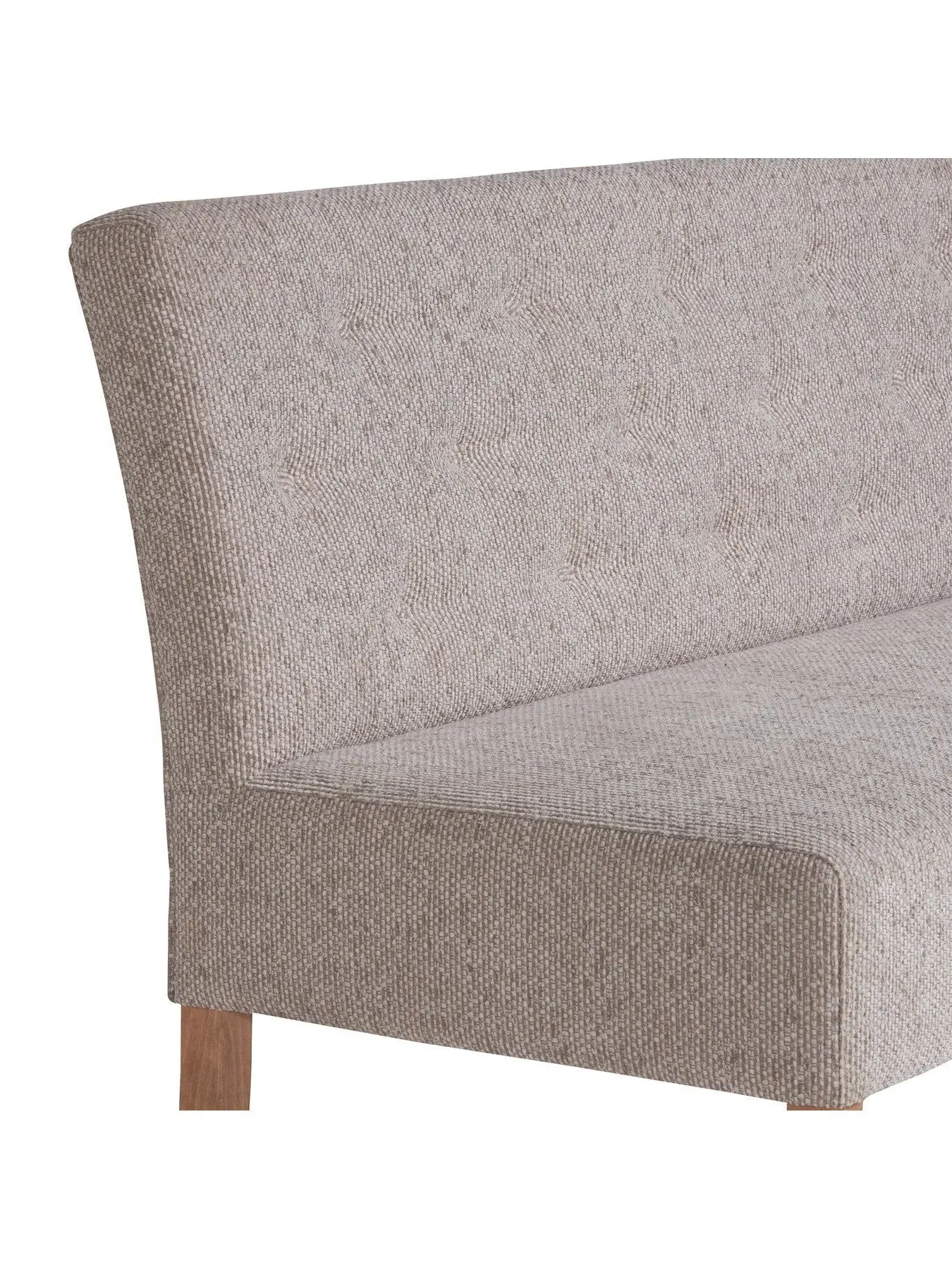 Right Corner Dining Bench - Grey, Fabric