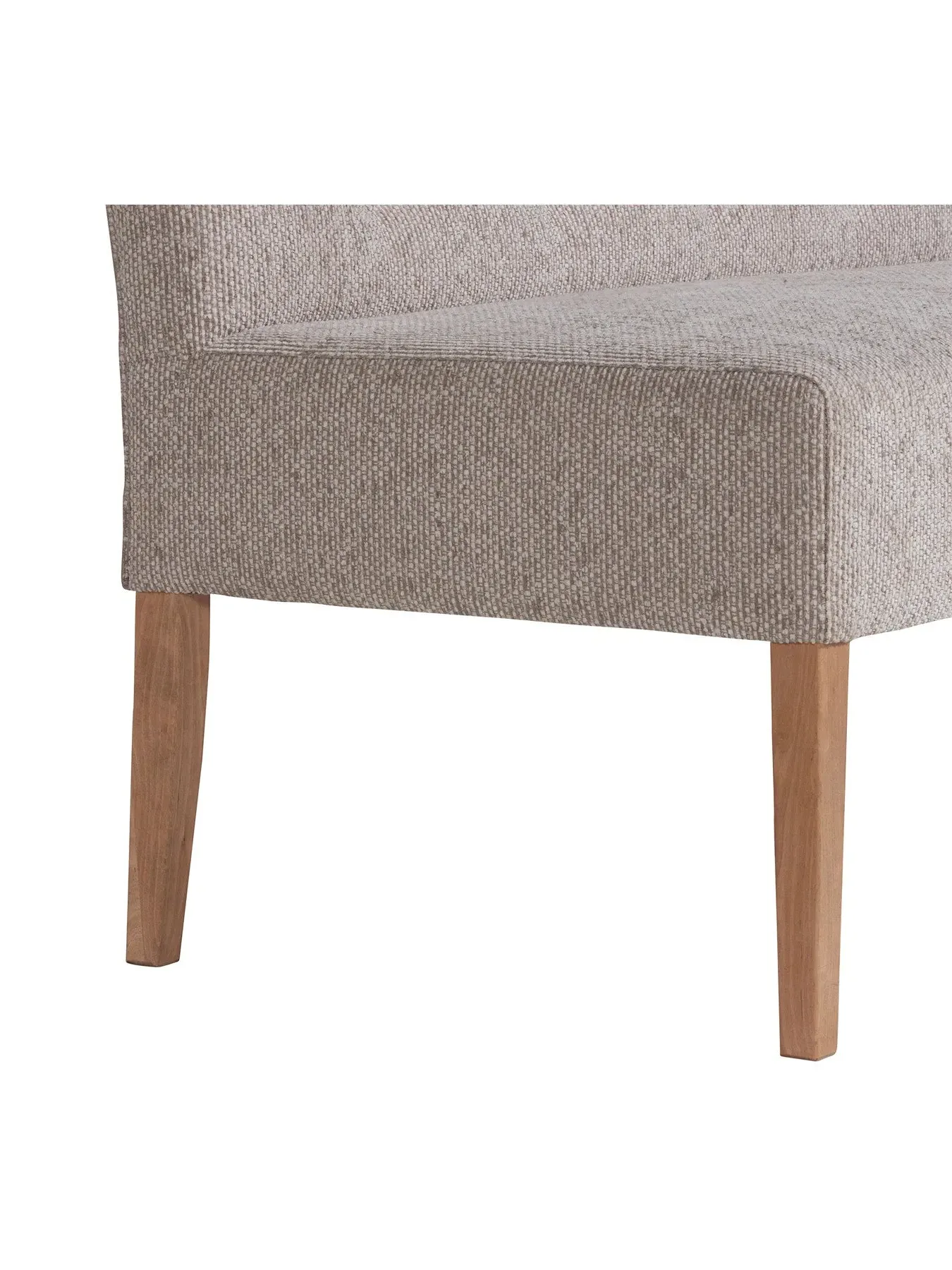 Right Corner Dining Bench - Grey, Fabric
