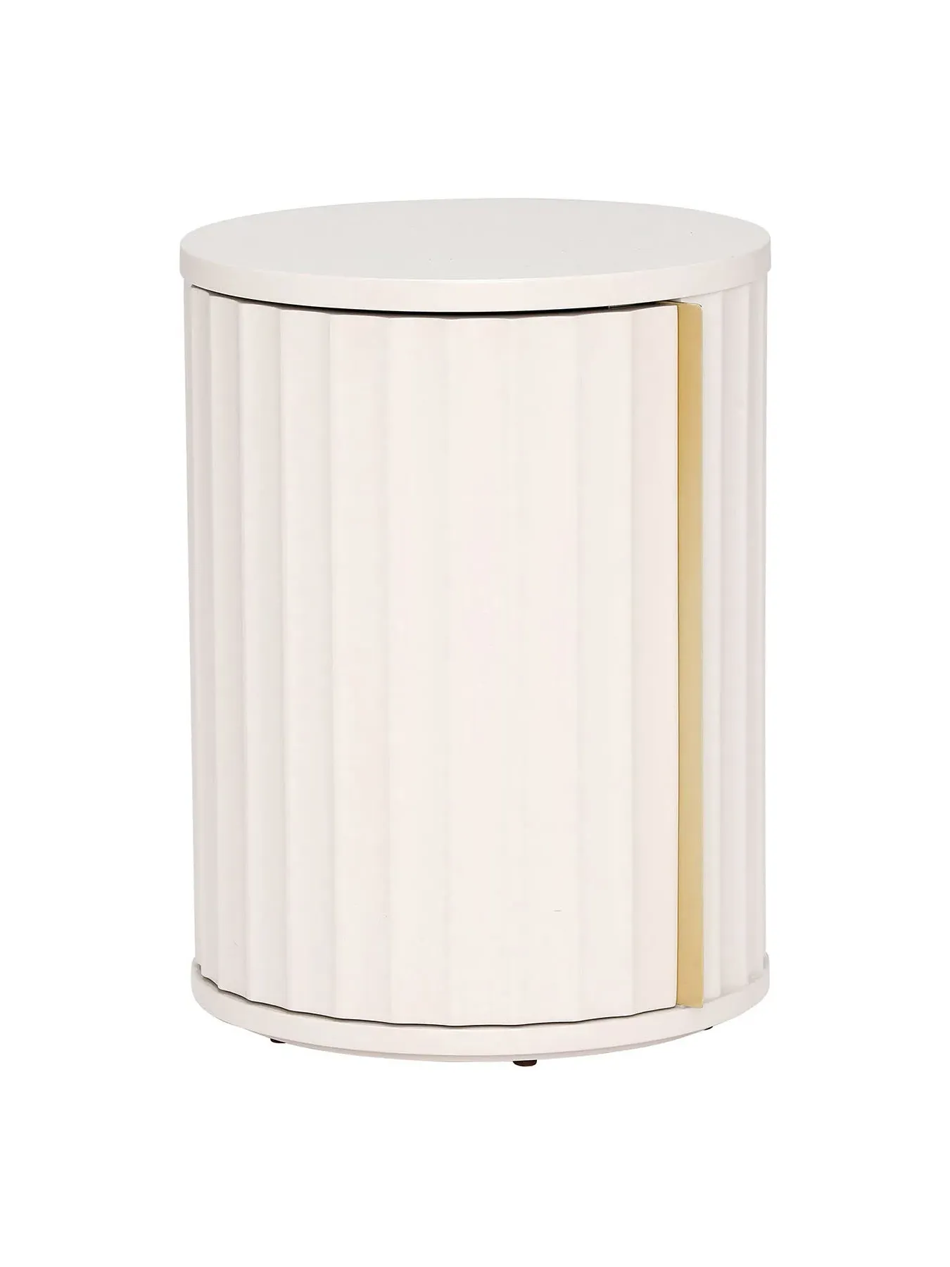 Right Hand Bedside Table - White, Mahogany