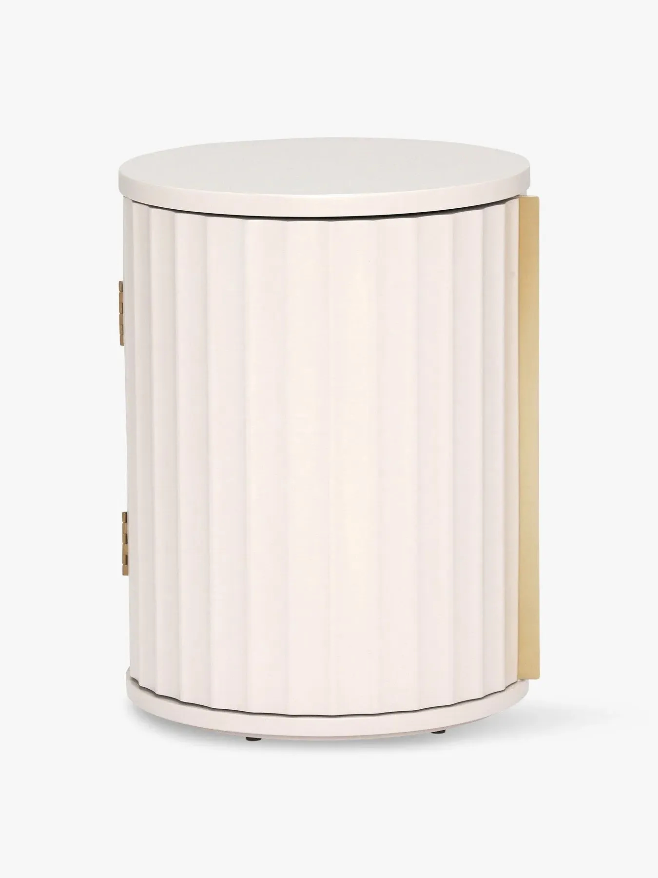 Right Hand Bedside Table - White, Mahogany image