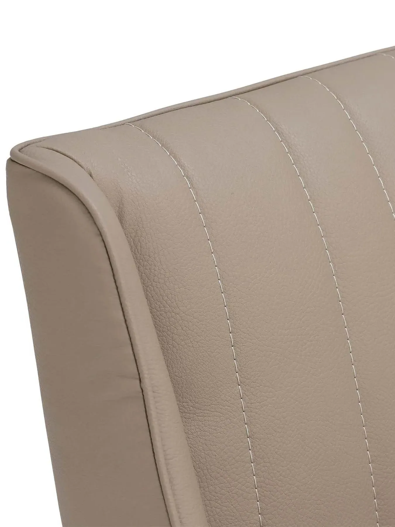 Right Hand Corner Bench - Taupe, Faux Leather
