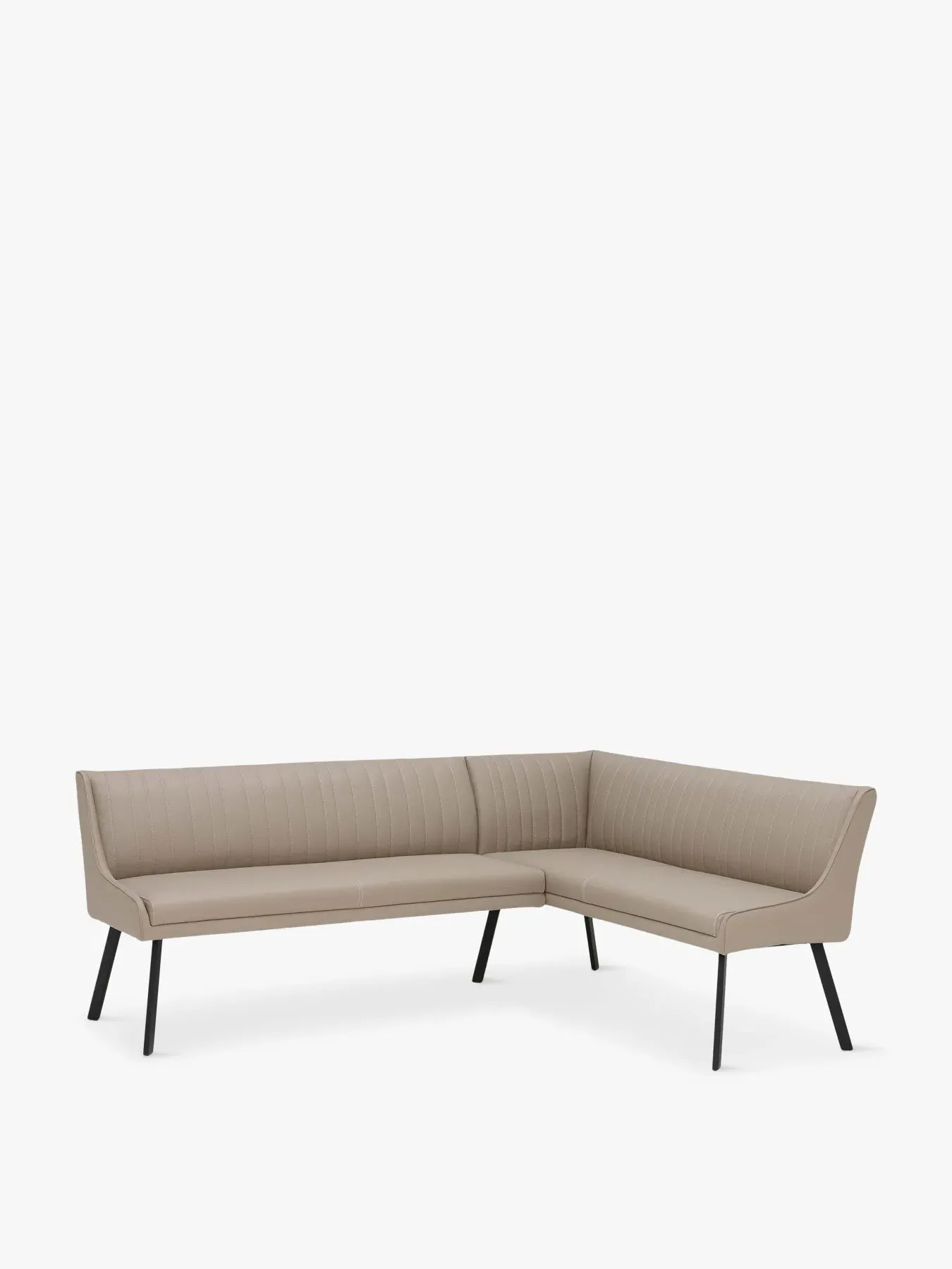 Right Hand Corner Bench - Taupe, Faux Leather image